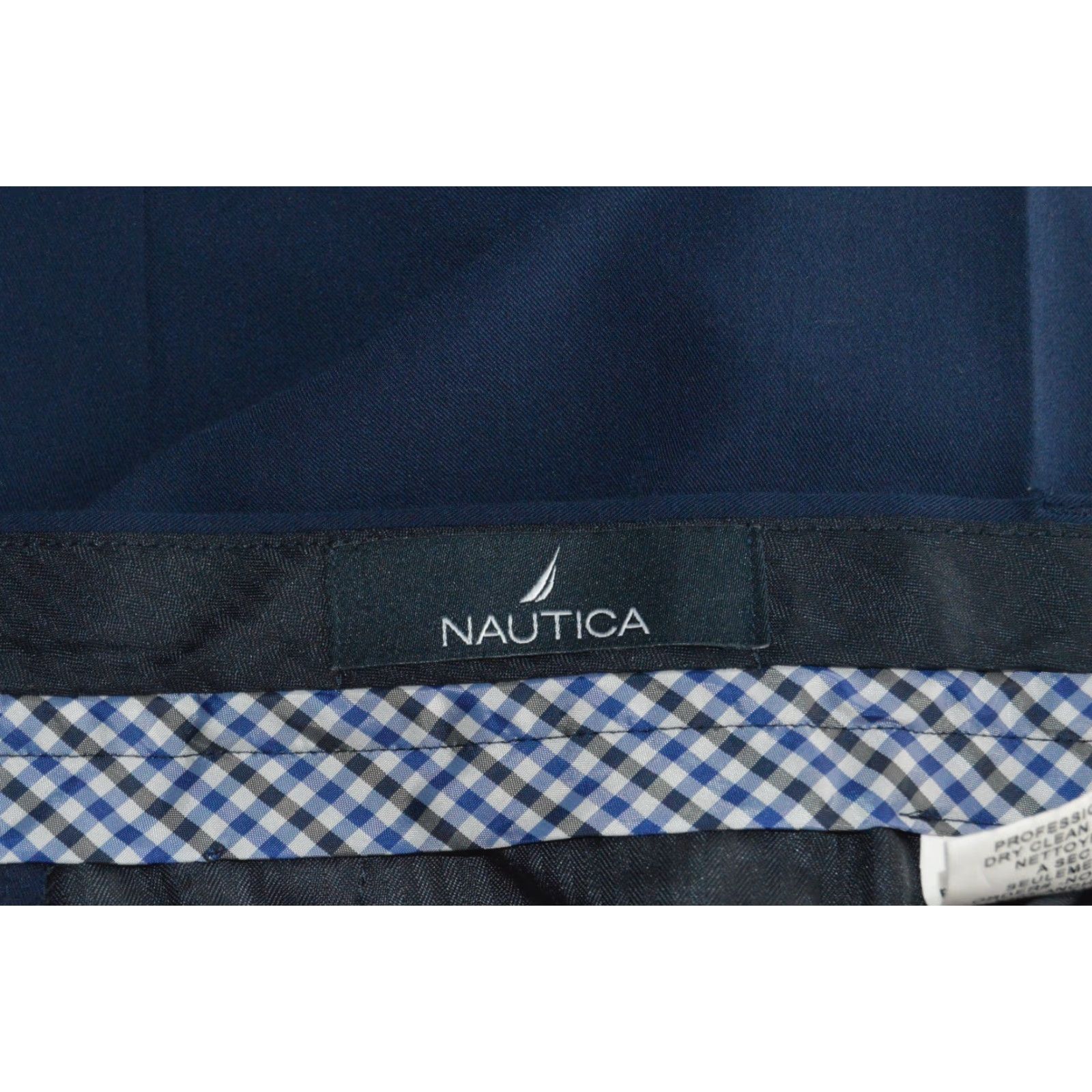 Nautica Nautica Pants Flat Front Solid Blue 40W x 30L Mens Dress Pants Regular Size 40 Navy Blue Nautica 40Wx30L Mens Pants Size US 40 / EU 56 - 5 Thumbnail