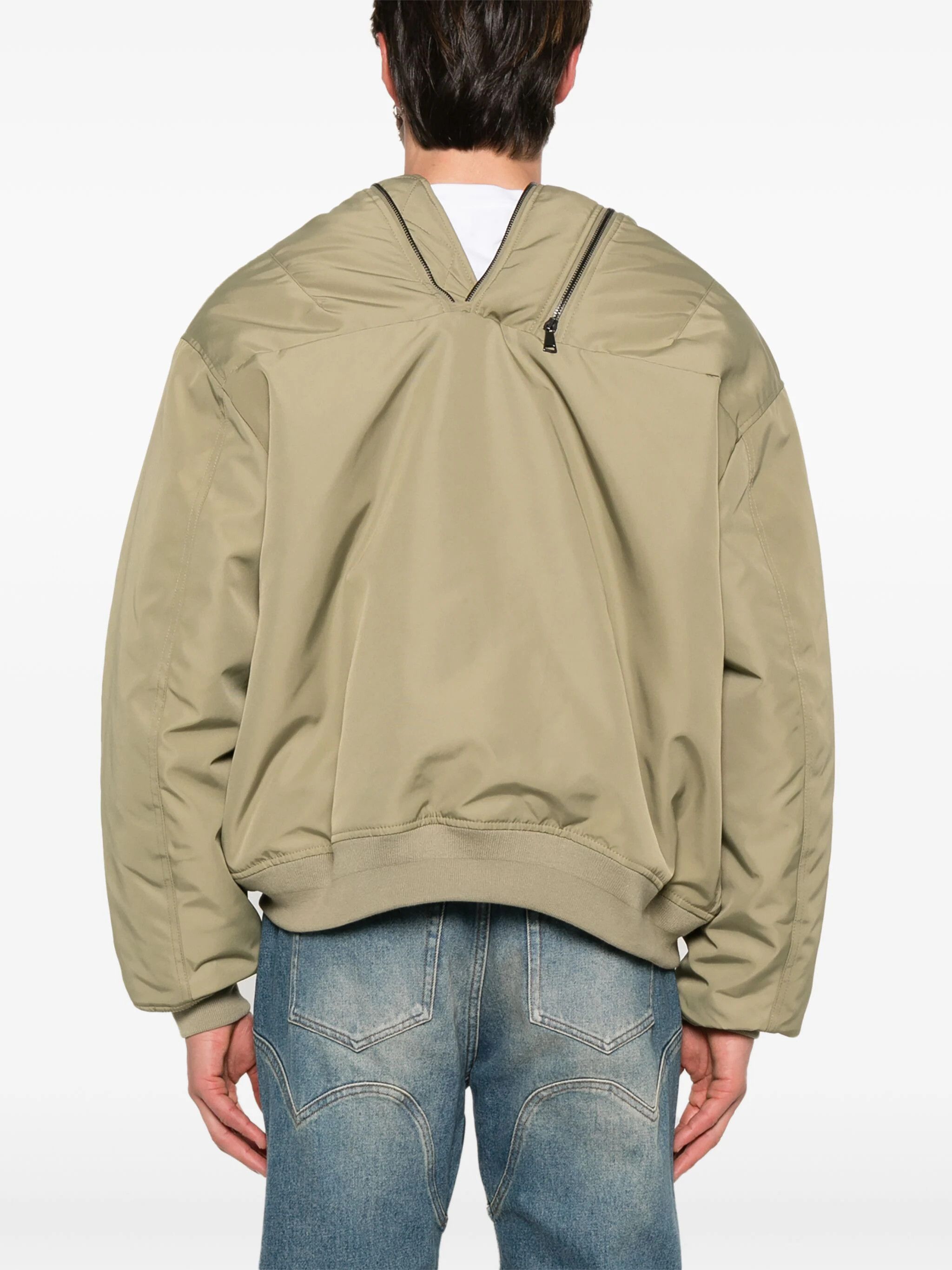 Y/Project o1s22i1n0924 Double Zipper Closure Bomber Jacket in Khaki Size M / US 6-8 / IT 42-44 - 5 Thumbnail