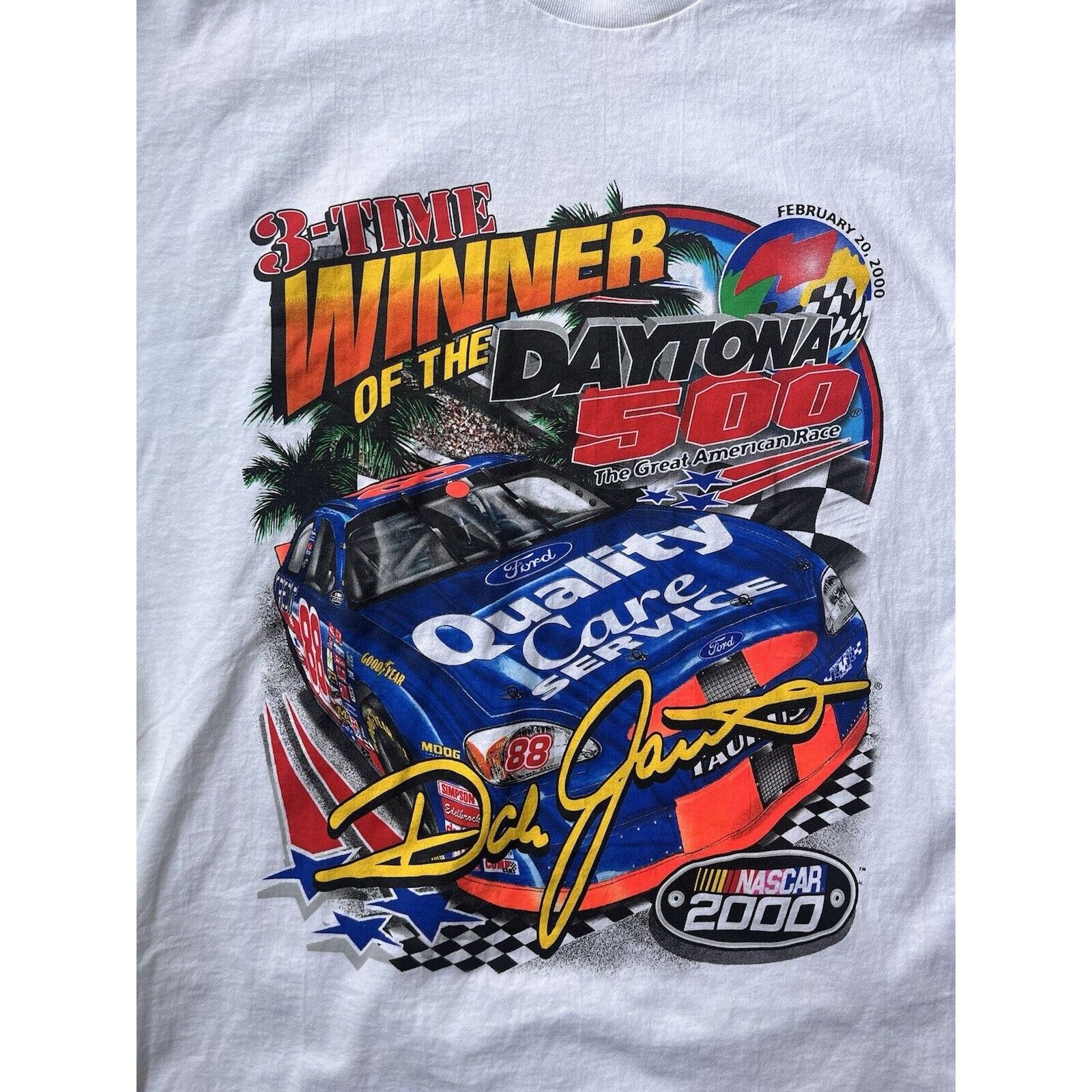 NASCAR NEW VINTAGE NASCAR RACING ROBERT YATES #88 DAYTONA 500 SHIRT Size US XL / EU 56 / 4 - 3 Thumbnail
