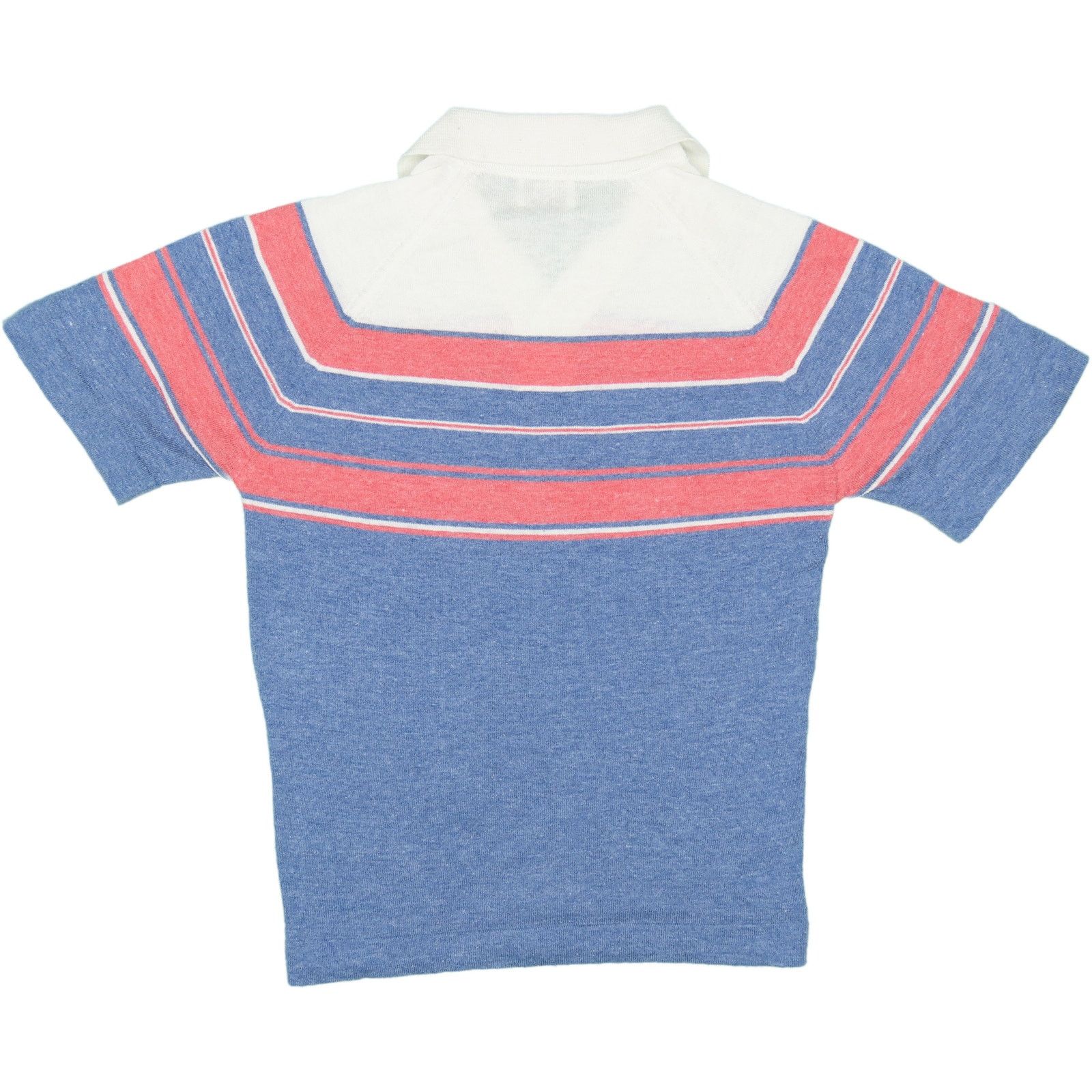 Vintage Vintage Retro Stripe Knit Polo Shirt 70s Size M / US 6-8 / IT 42-44 - 2 Thumbnail