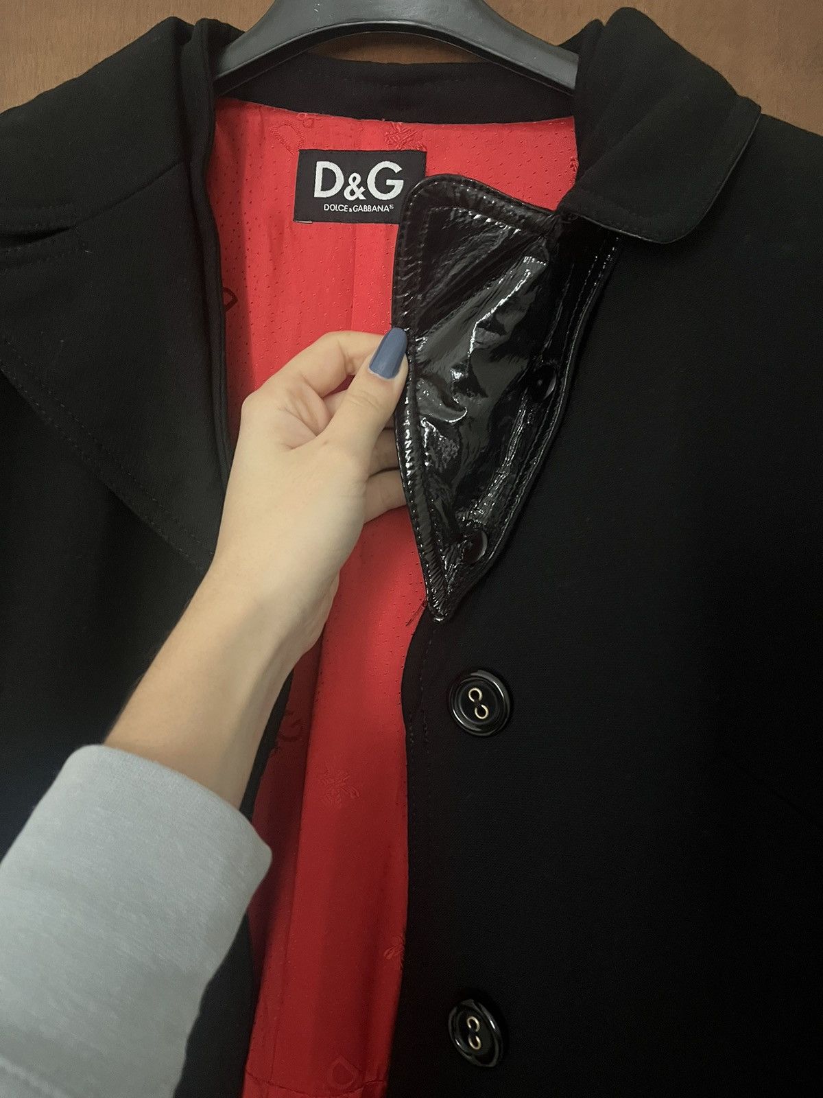 Dolce & Gabbana Dolce & Gabbana D&G Y2K Archive Black Long Coat Size M / US 6-8 / IT 42-44 - 7 Thumbnail