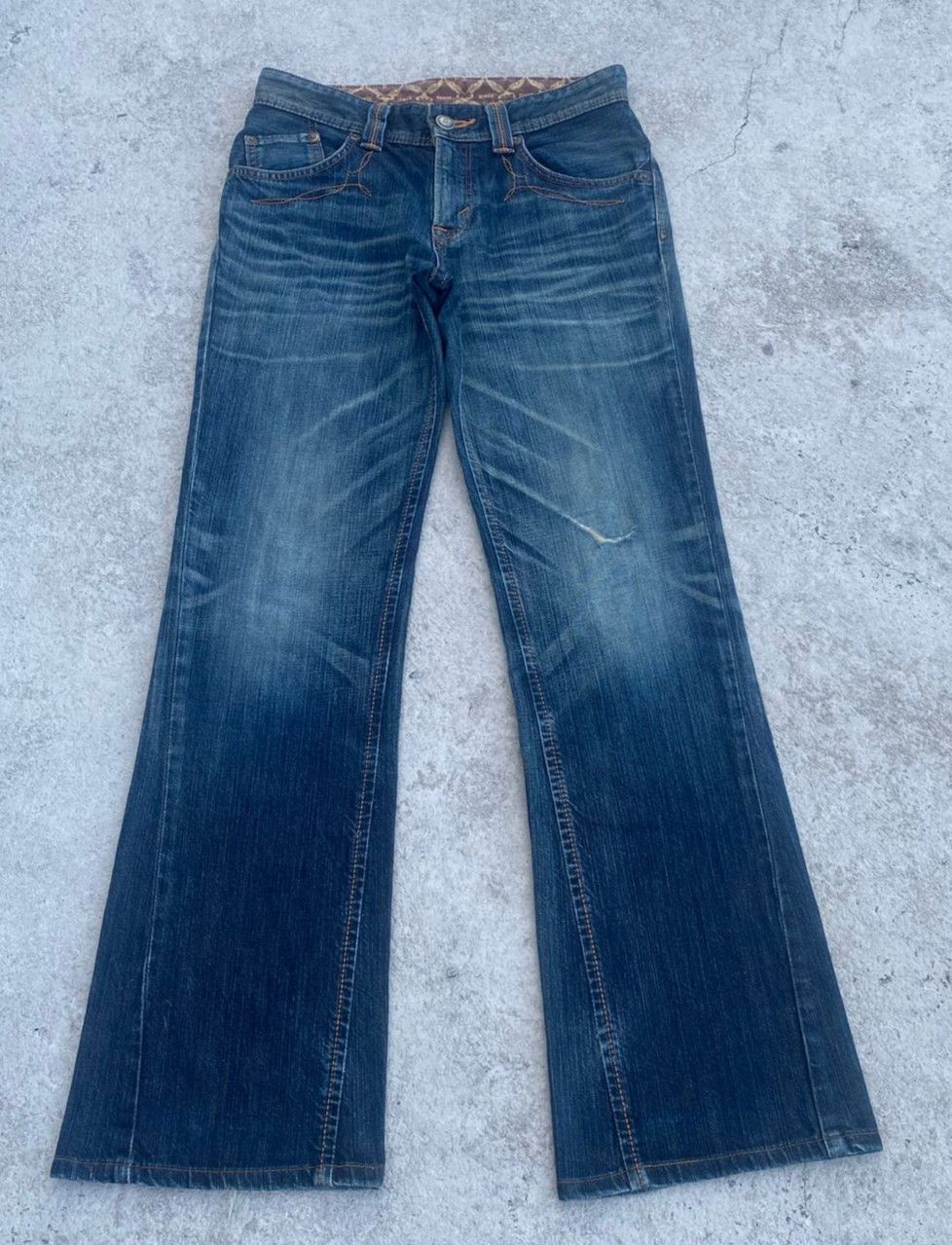 If Six Was Nine Flare Vintage Edwin Flared Distressed Denim Size US 30 / EU 46 - 1 Thumbnail