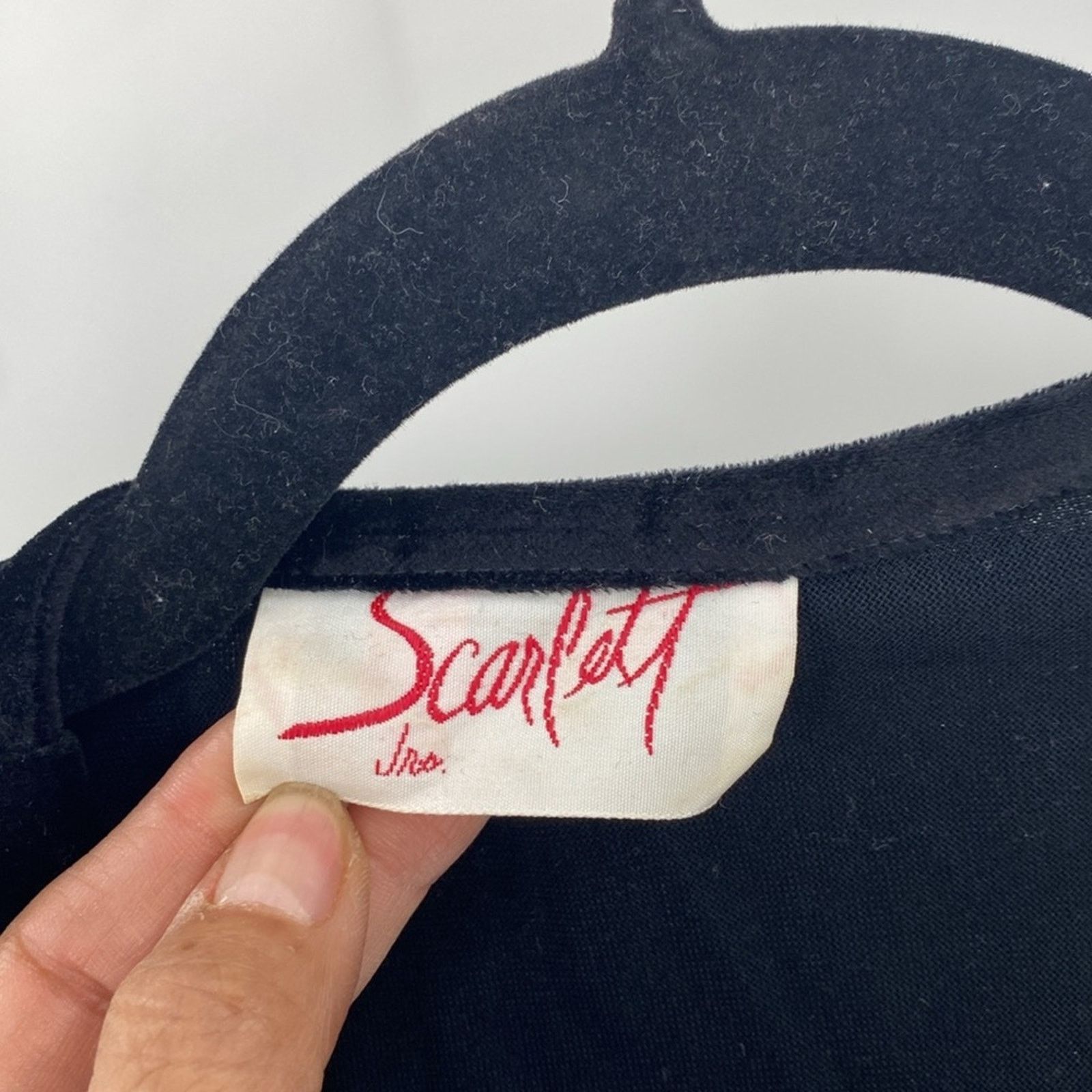 Vintage Vintage Scarlet black velvet pockets jumpsuit Holiday sz S Size 26" / US 2 / IT 38 - 3 Thumbnail