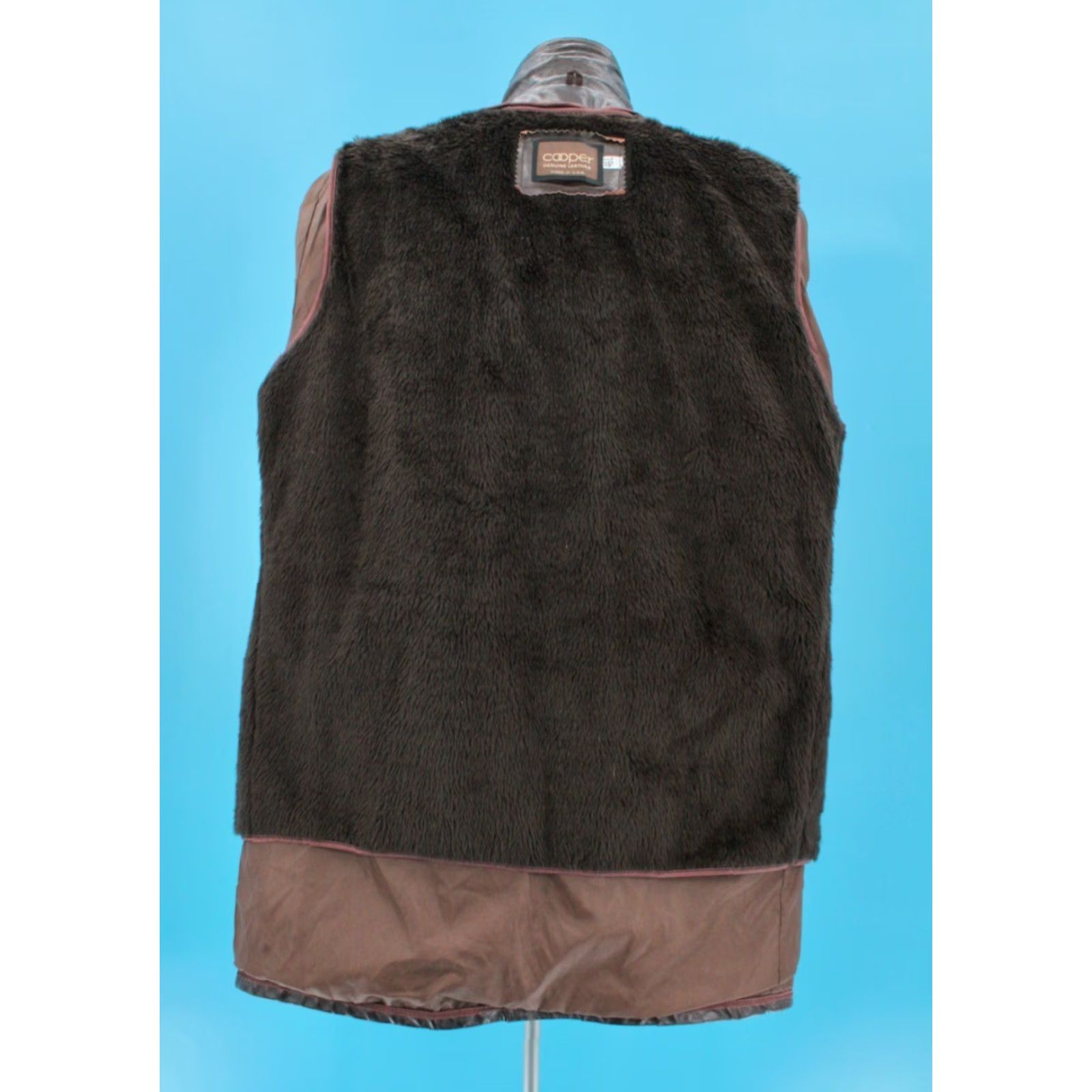 Vintage VINTAGE Cooper Leather Jacket Coat 70s Mens 46 XL Dark Brown 1970s Leather Disco Coat Mens Size US S / EU 44-46 / 1 - 6 Thumbnail