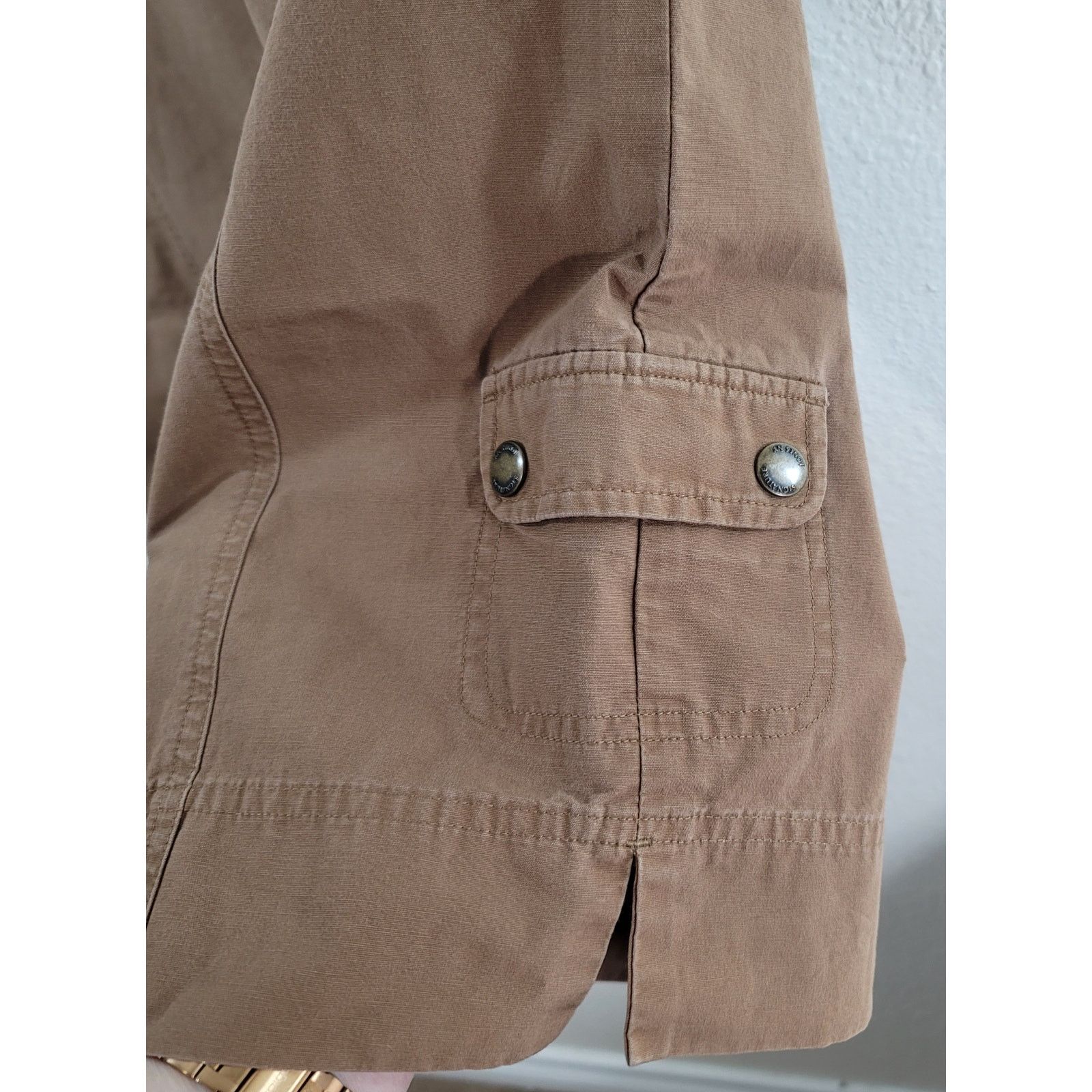 Jones New York Jones New York Brown Flat Front Cropped Pant 10 Straight Leg Size 32" / US 10 / IT 46 - 2 Thumbnail
