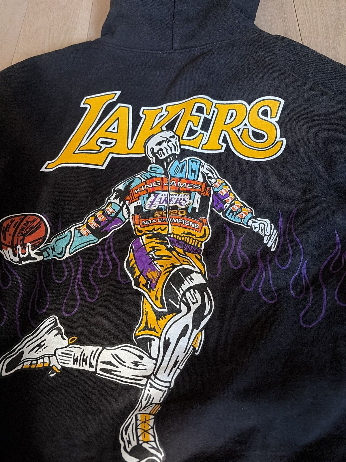 NBA × Warren Lotas Warren Lotas Lakers Heavyweight Hoodie - Black Size US M / EU 48-50 / 2 - 3 Thumbnail