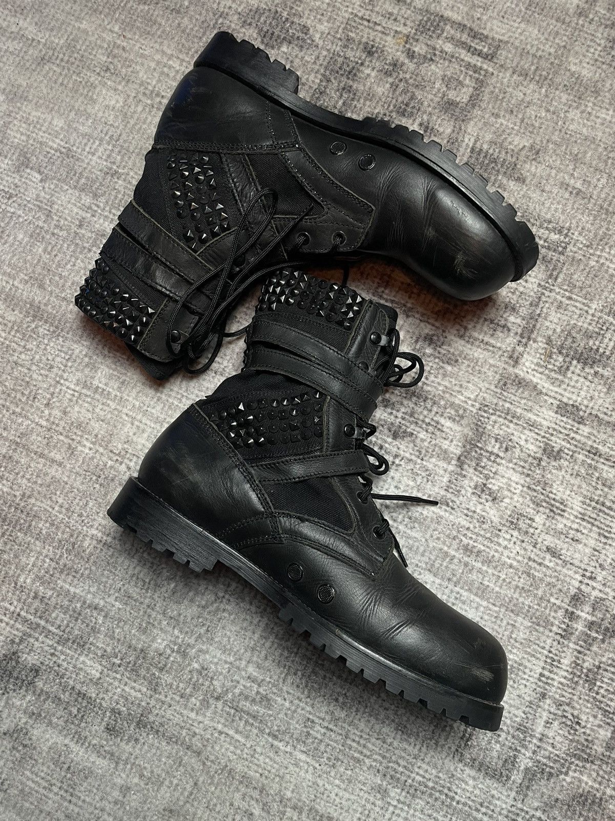 Number (N)ine Number (N)ine SS06 Studded Combat Boots Size US 9 / EU 42 - 2 Thumbnail
