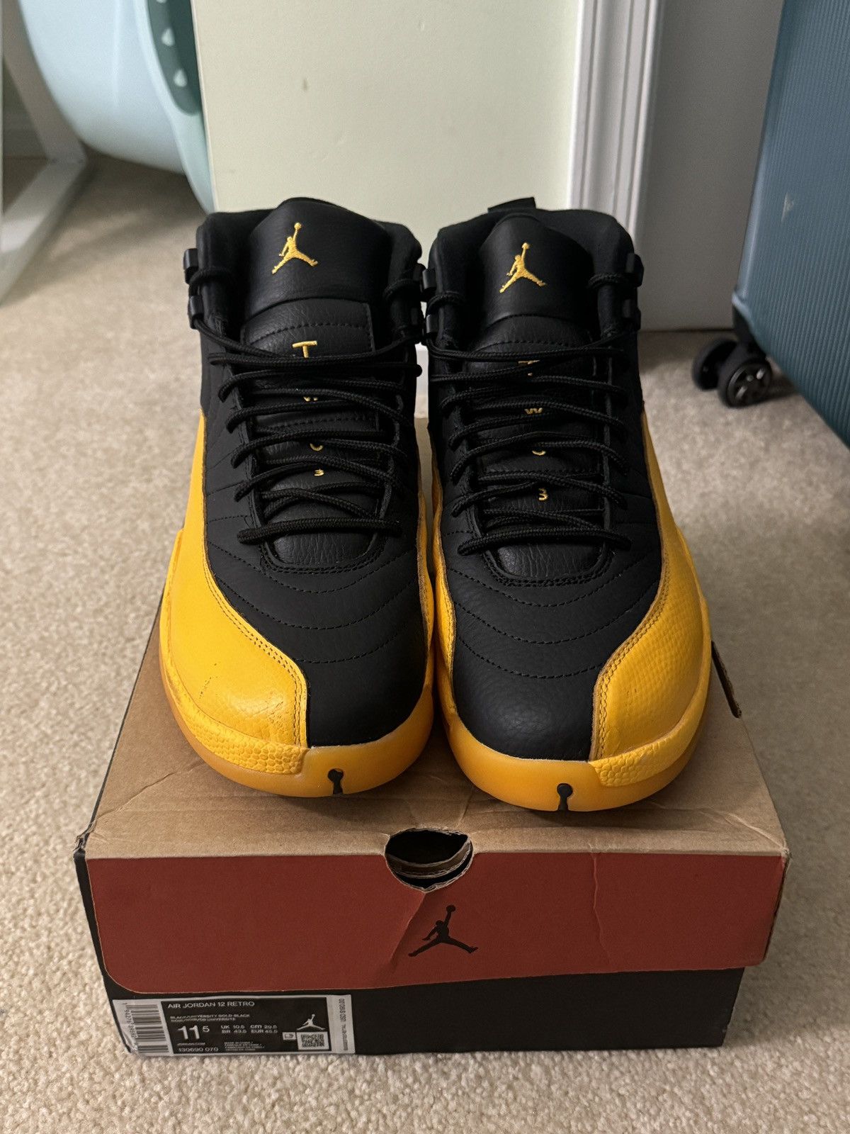 Jordan Brand Air Jordan 12 Retro Black University Gold Size US 11.5 / EU 44-45 - 1 Thumbnail