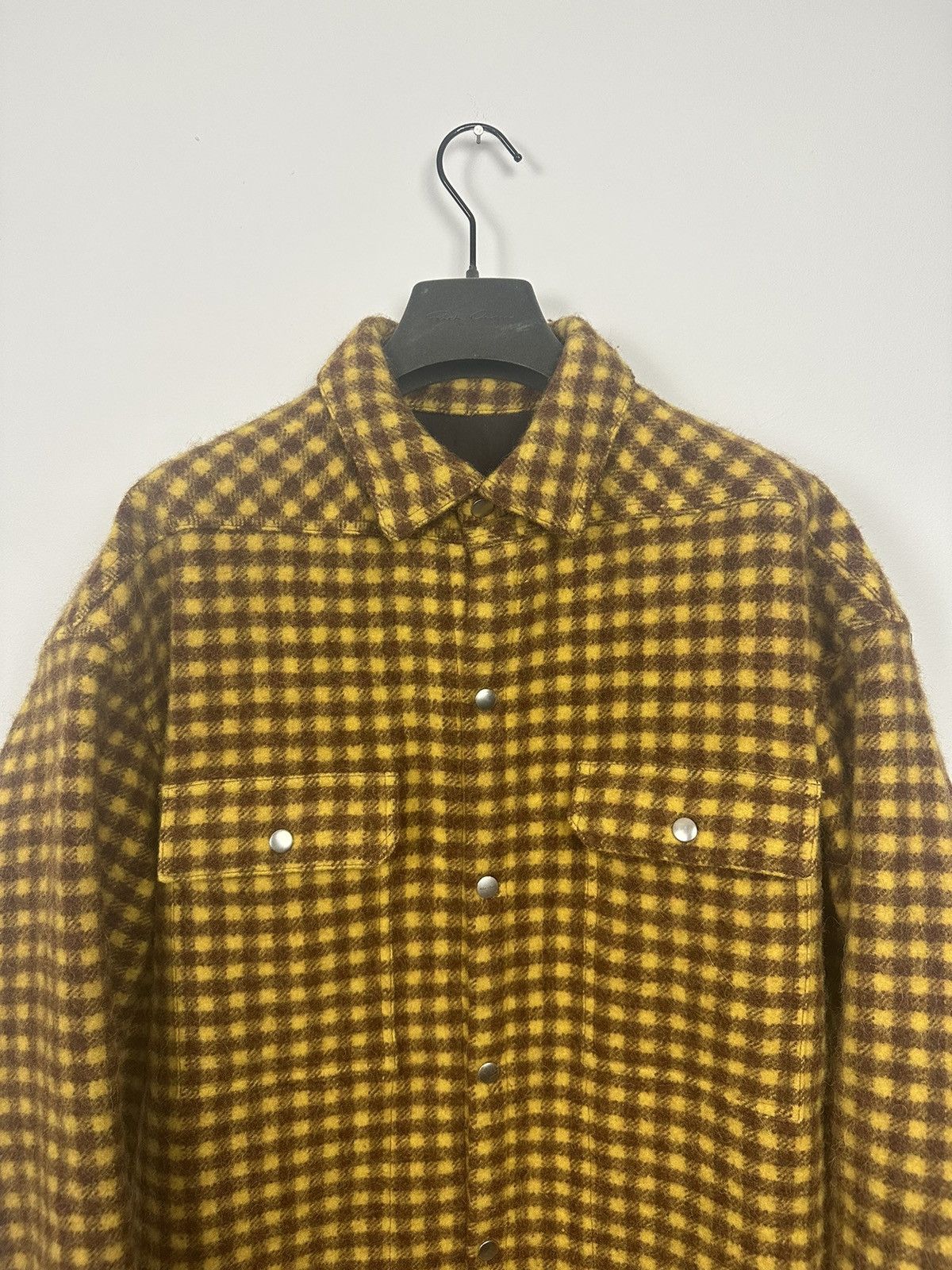 Rick Owens FW18 ‘SISYPHUS’ Raisin Plaid Flannel Overshirt Size US M / EU 48-50 / 2 - 2 Thumbnail