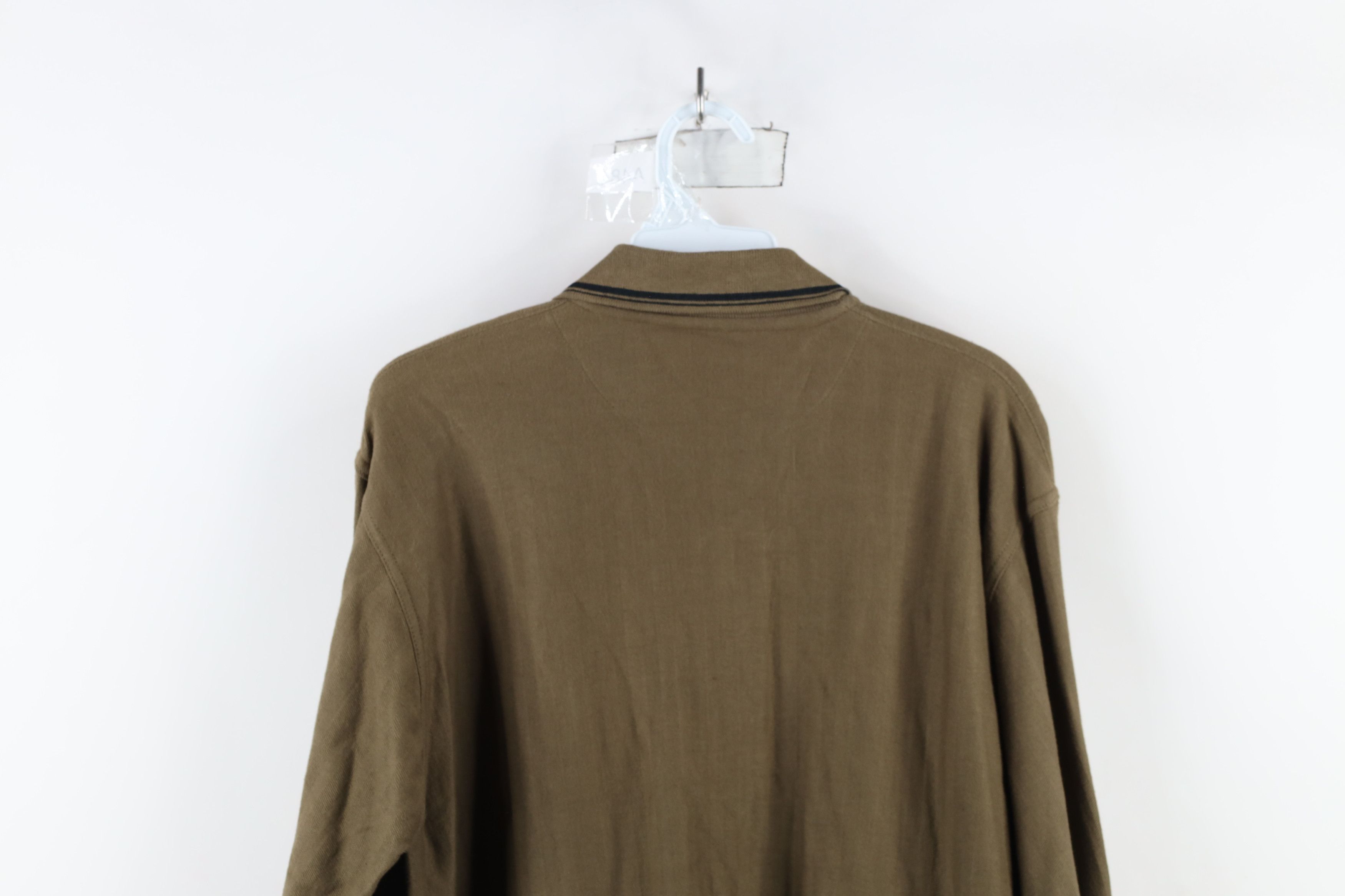 Calvin Klein × Vintage Deadstock Vintage 90s Calvin Klein Herringbone Polo Green Size US M / EU 48-50 / 2 - 12 Thumbnail