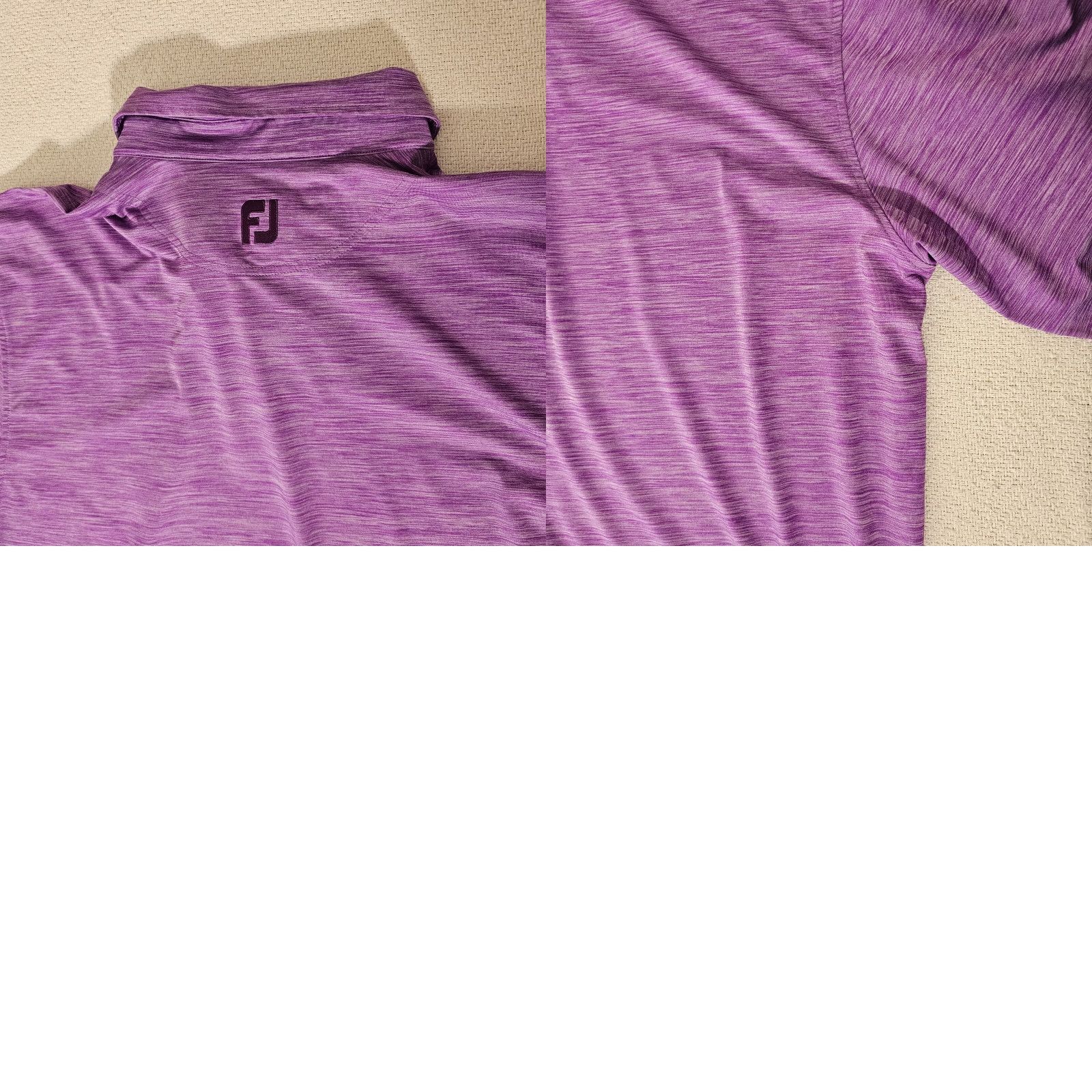 Footjoy FootJoy Polo Shirt Men XL Size Heather Purple Stretch Short Sleeve Golf Regular Fit Logo Embroidered Button Collared Pocket None Size US XL / EU 56 / 4 - 8 Thumbnail