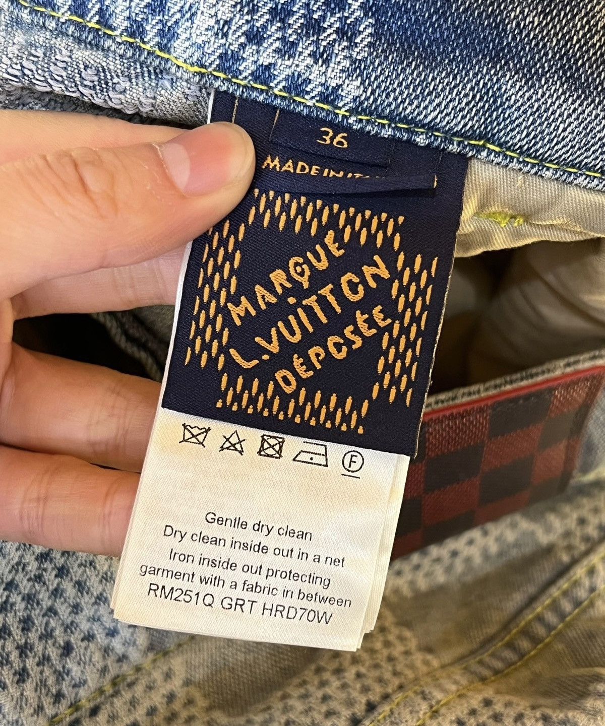 Louis Vuitton Louis Vuitton 36 Damier Flared Washed Denim Jenas Size US 36 / EU 52 - 7 Thumbnail