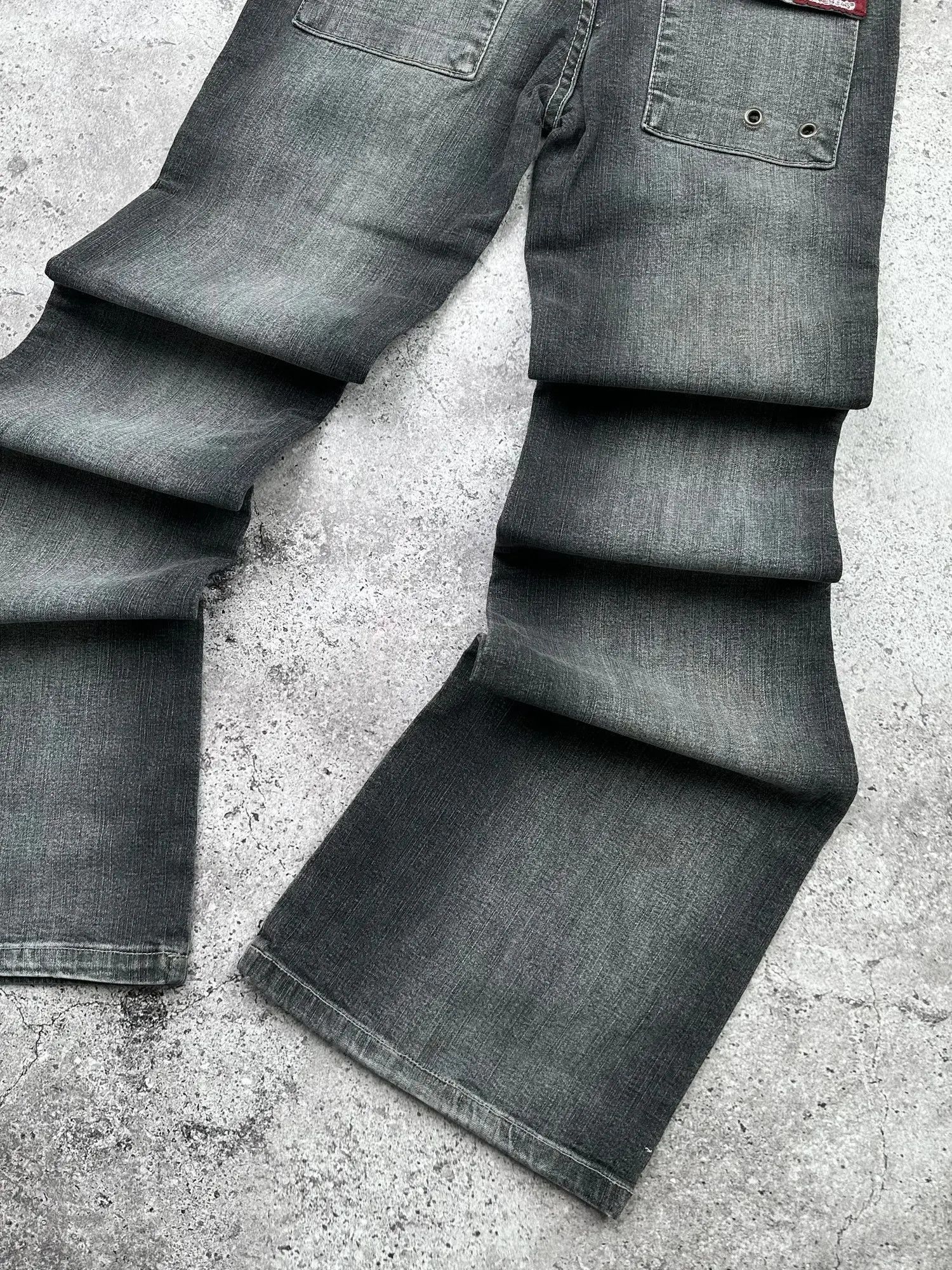 Japanese Brand Vintage Faded Flare Jeans C212(V561) Size 25" / US 0 / IT 36 - 8 Thumbnail