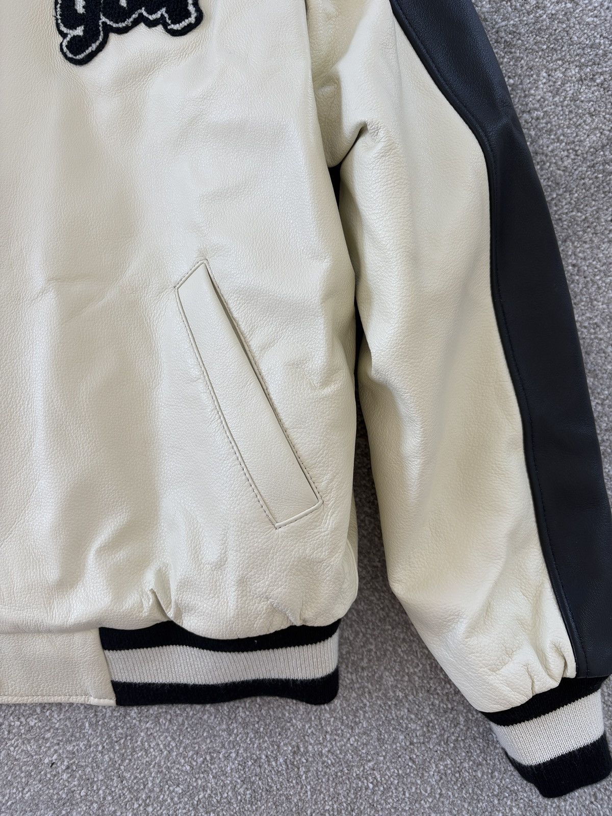 Golf Wang Golf Wang Olde Cream Leather Jacket (Winter 2020) Size US S / EU 44-46 / 1 - 5 Thumbnail
