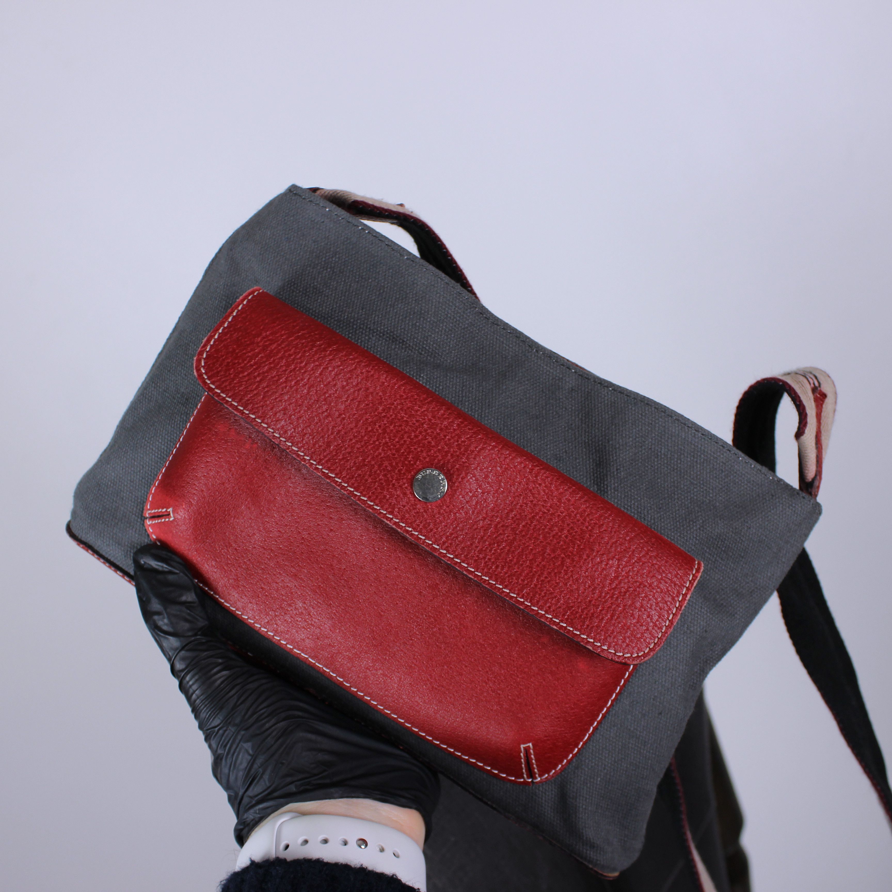 Burberry Burberry shoulders bag leather red gray nova one size Size ONE SIZE - 4 Thumbnail