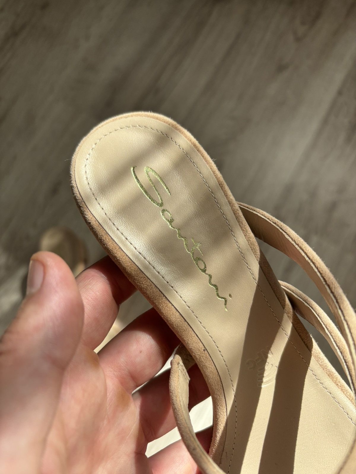 Santoni Santoni Women’s Nude Suede Strappy Sandals 38.5 IT Heel Size US 8 / IT 38 - 9 Thumbnail
