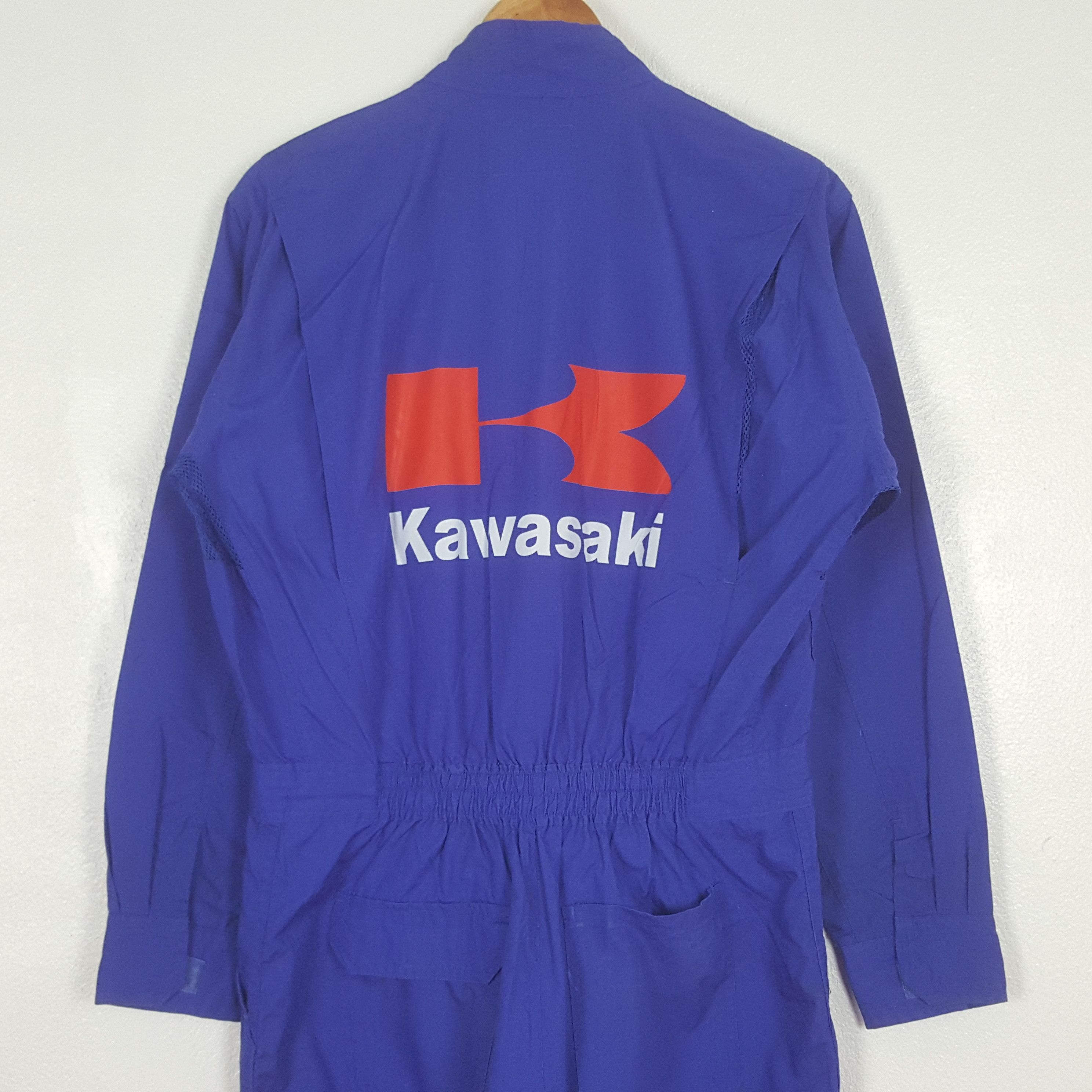 Japanese Brand Vintage Kawasaki Racing Motorsports Coverall Jacket C308N23 Size US M / EU 48-50 / 2 - 2 Thumbnail
