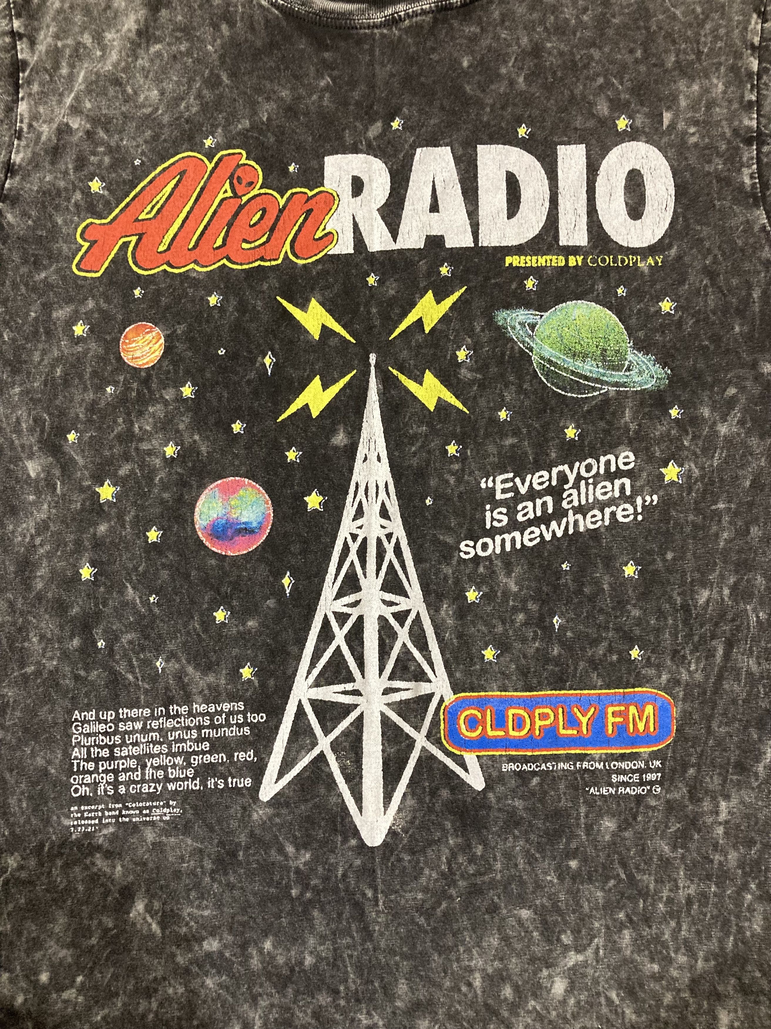 Band Tees Coldplay Music Of The Spheres Tour Alien Radio Size US S / EU 44-46 / 1 - 5 Thumbnail