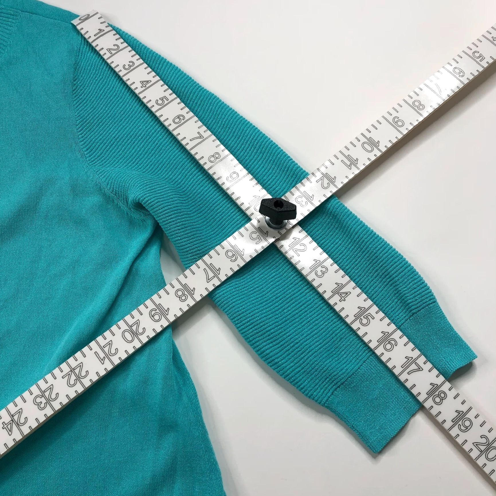 Vintage Chico's XS XL V-Neck Open Front Cardigan Duster Sweater Teal Blue Size XL / US 12-14 / IT 48-50 - 5 Thumbnail