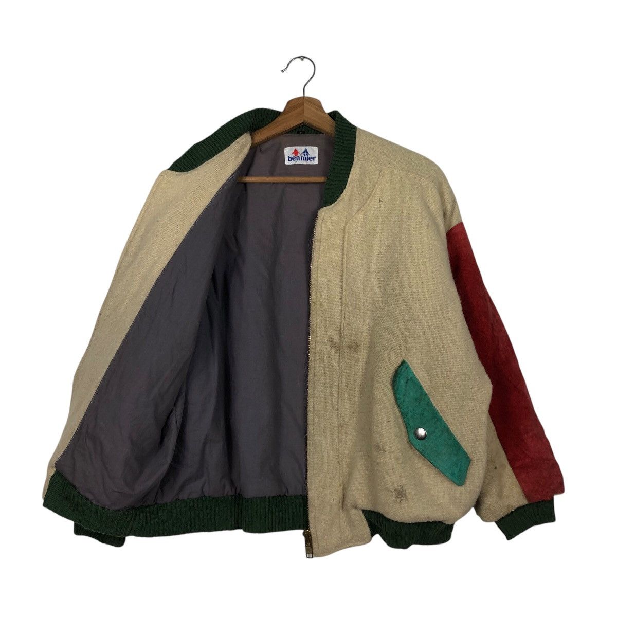 Japanese Brand × Vintage 📌Vintage Genuine Leather Bomber Jacket Ben Mier Issey Miyake Size US M / EU 48-50 / 2 - 12 Thumbnail