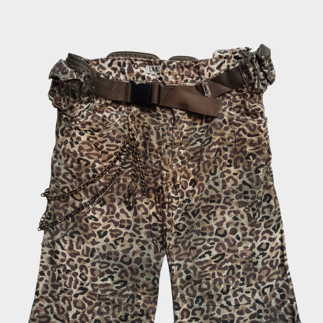 Le Grande Bleu (L.G.B.) L.G.B bullet waist bag zaire camo flare pant Size US 27 - 3 Thumbnail