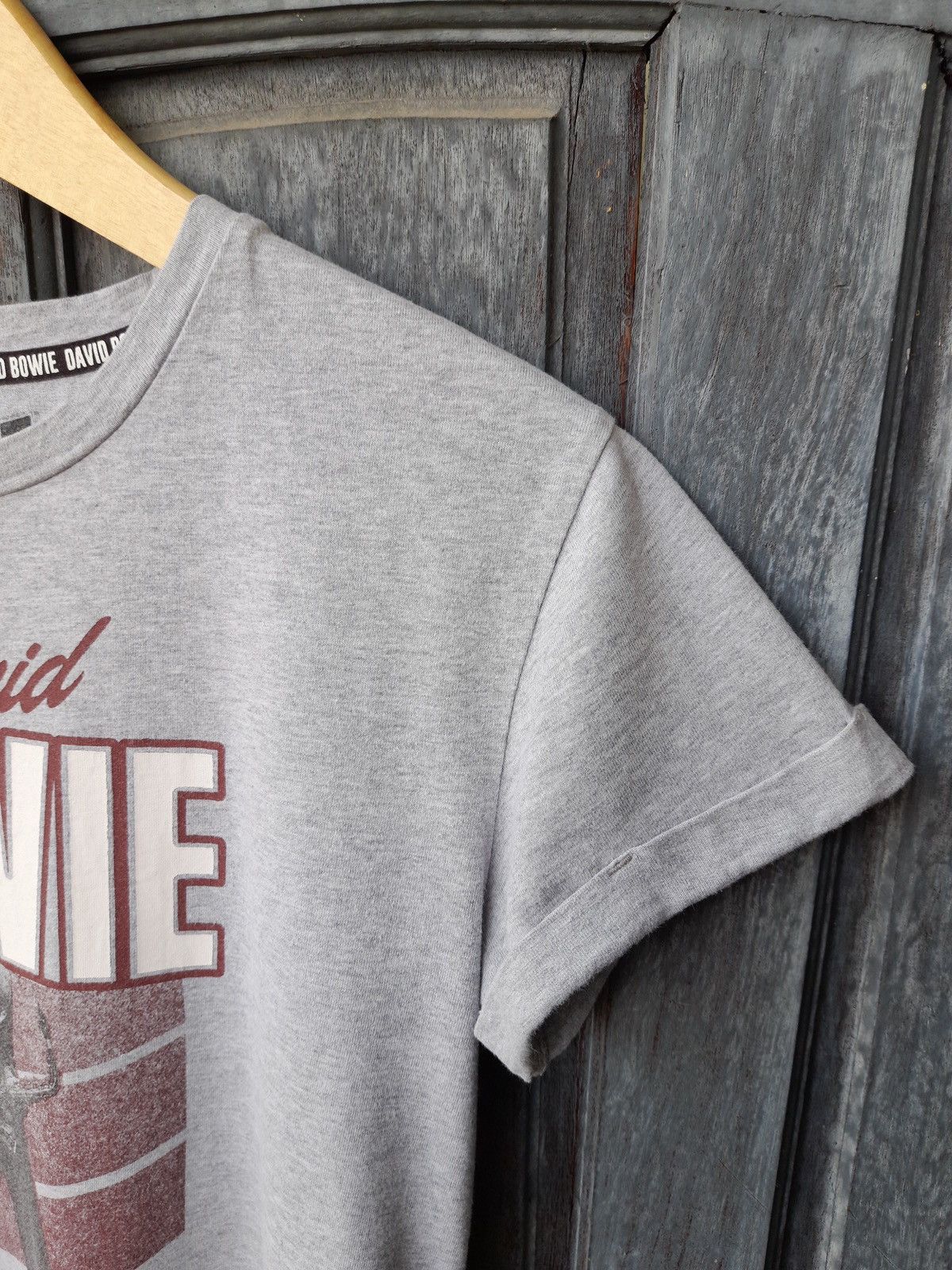 Band Tees David Bowie Graphic Tee by JEANASIS - Gray Vintage Style Size ONE SIZE - 4 Thumbnail