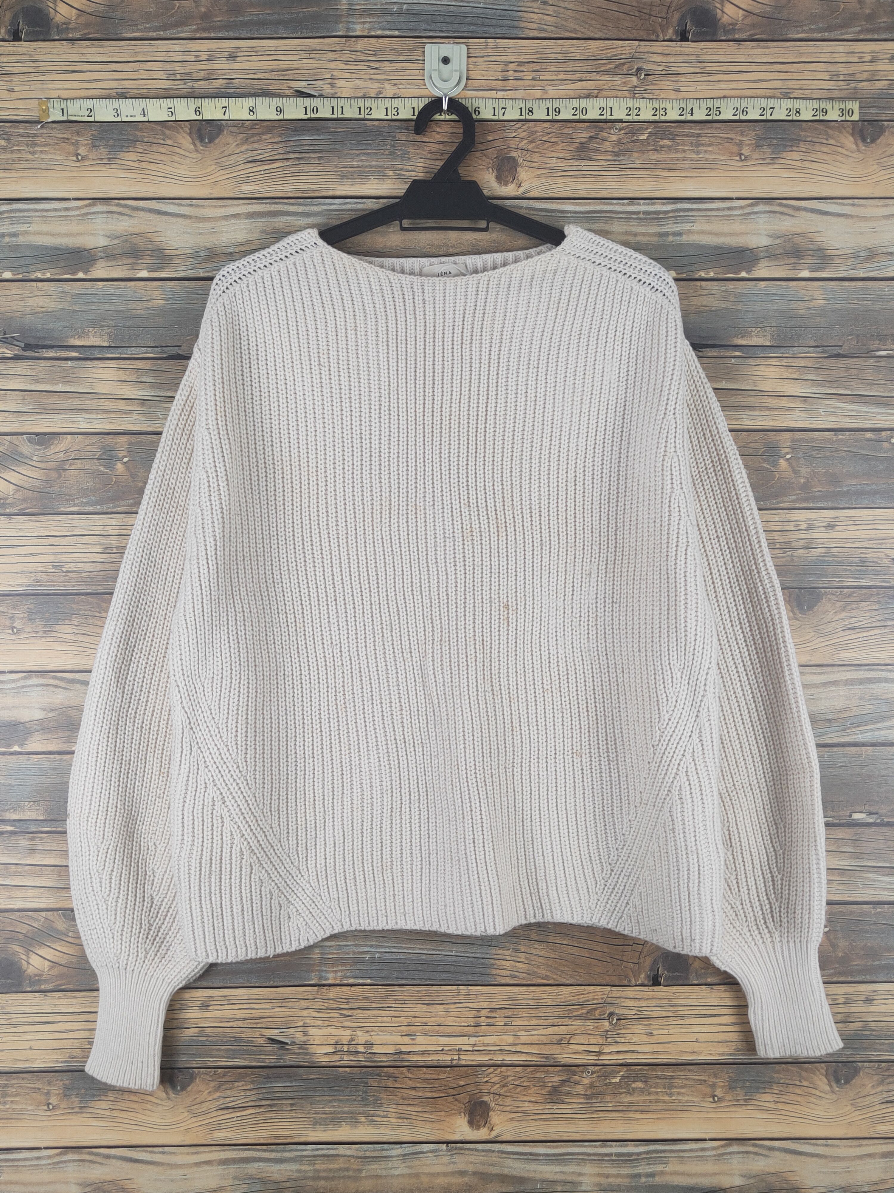 Vintage Iena Cream Knitwear Sweatshirts #W1213 Size L / US 10 / IT 46 - 1 Thumbnail