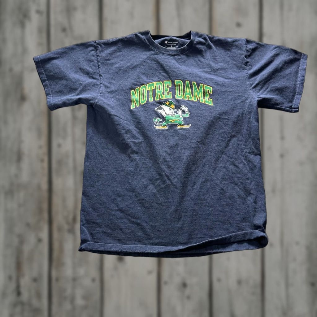 Champion Champion Shirt Mens Medium Blue Notre Dame Fighting Irish Leprechaun Tee Size US M / EU 48-50 / 2 - 1 Thumbnail