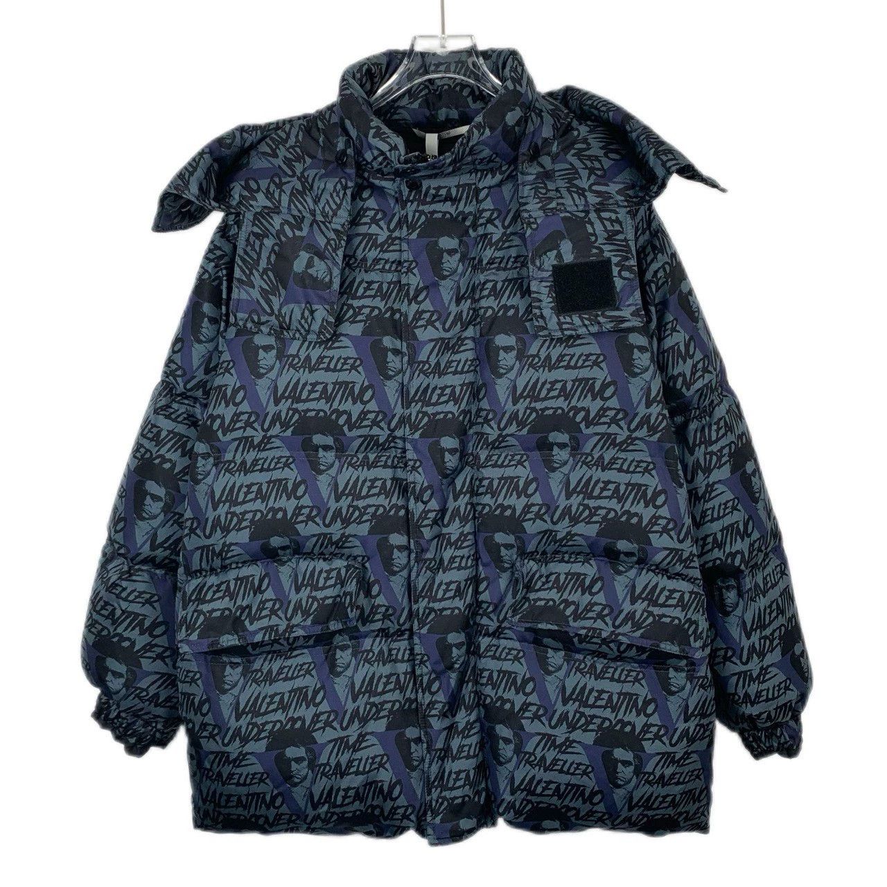 Valentino x Undercover logo full print matching color hooded down