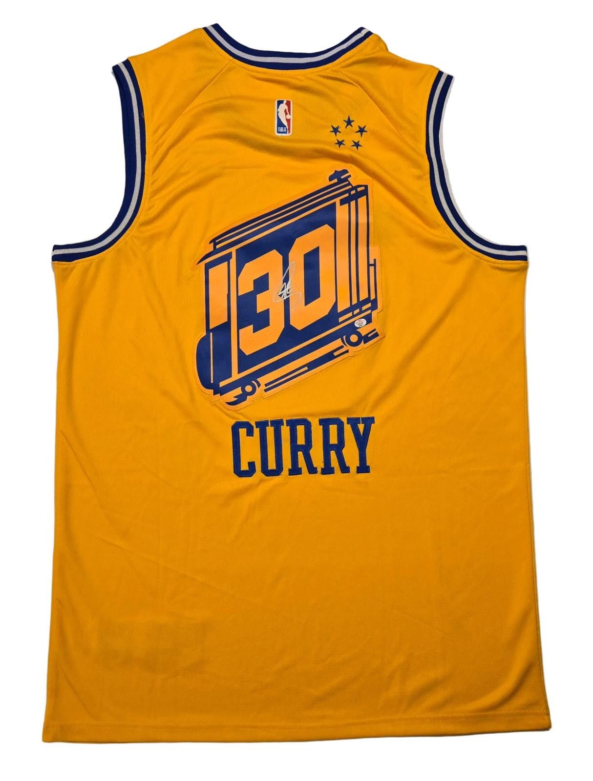 Other Stephen Curry Warriors signed Yellow basketball jersey COA Size ONE SIZE - 2 Thumbnail