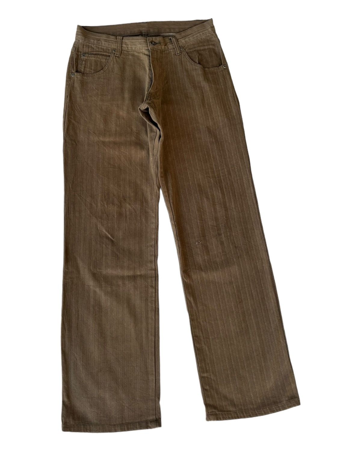 Hysteric Glamour SICK🔥MODERM STRIPE BROWN PANTS Size US 31 - 5 Thumbnail