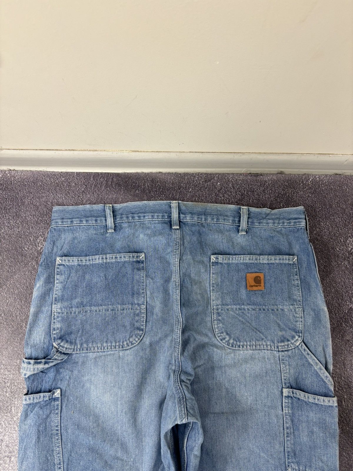 Carhartt Vintage Carhartt Dungaree Fit Faded Blue Baggy Denim Jeans Size US 38 / EU 54 - 6 Thumbnail