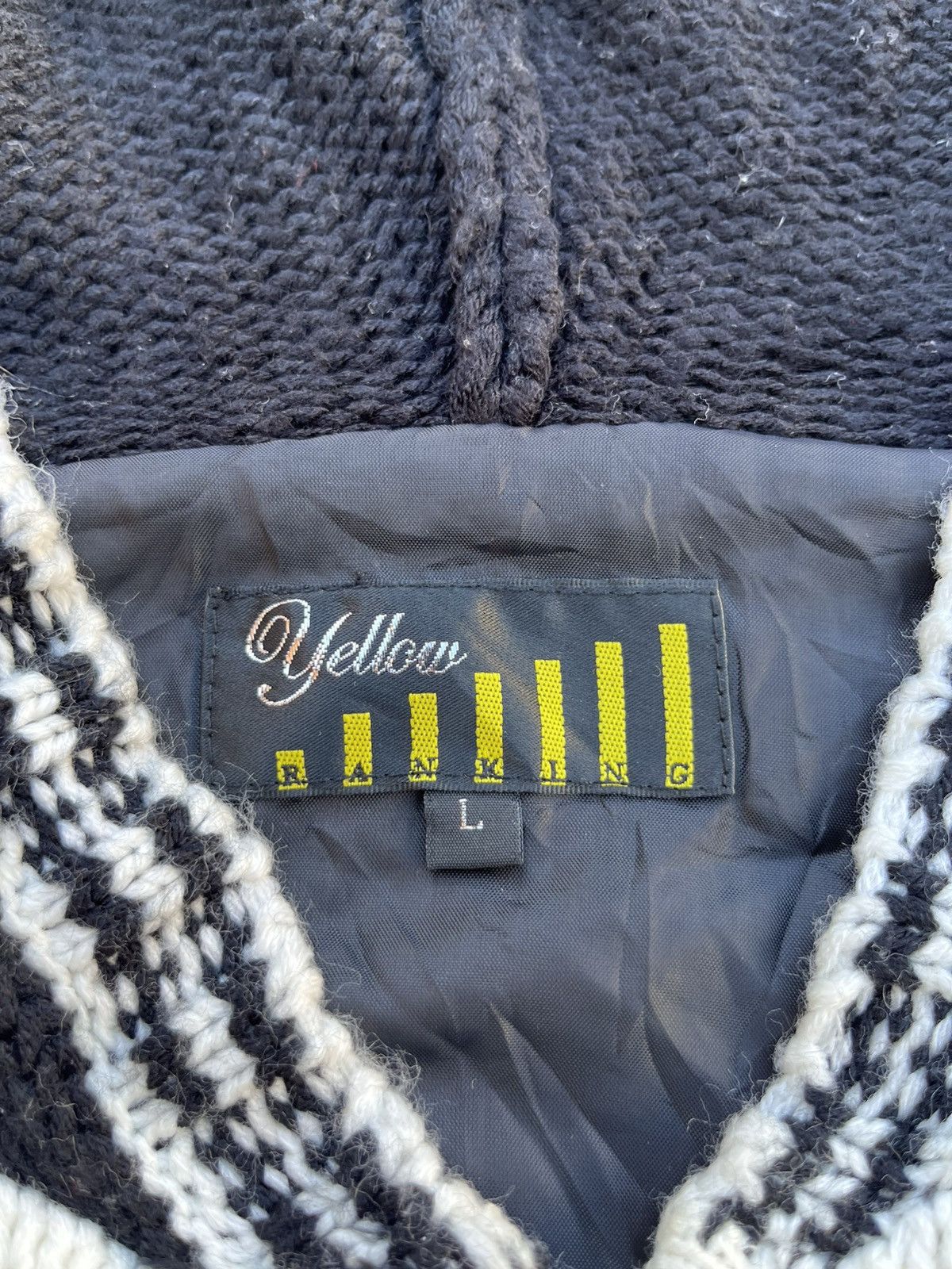 Homespun Knitwear JAPANESE YELLOW POEM KNIT HOODIE PUNK Y2K Size US M / EU 48-50 / 2 - 6 Thumbnail