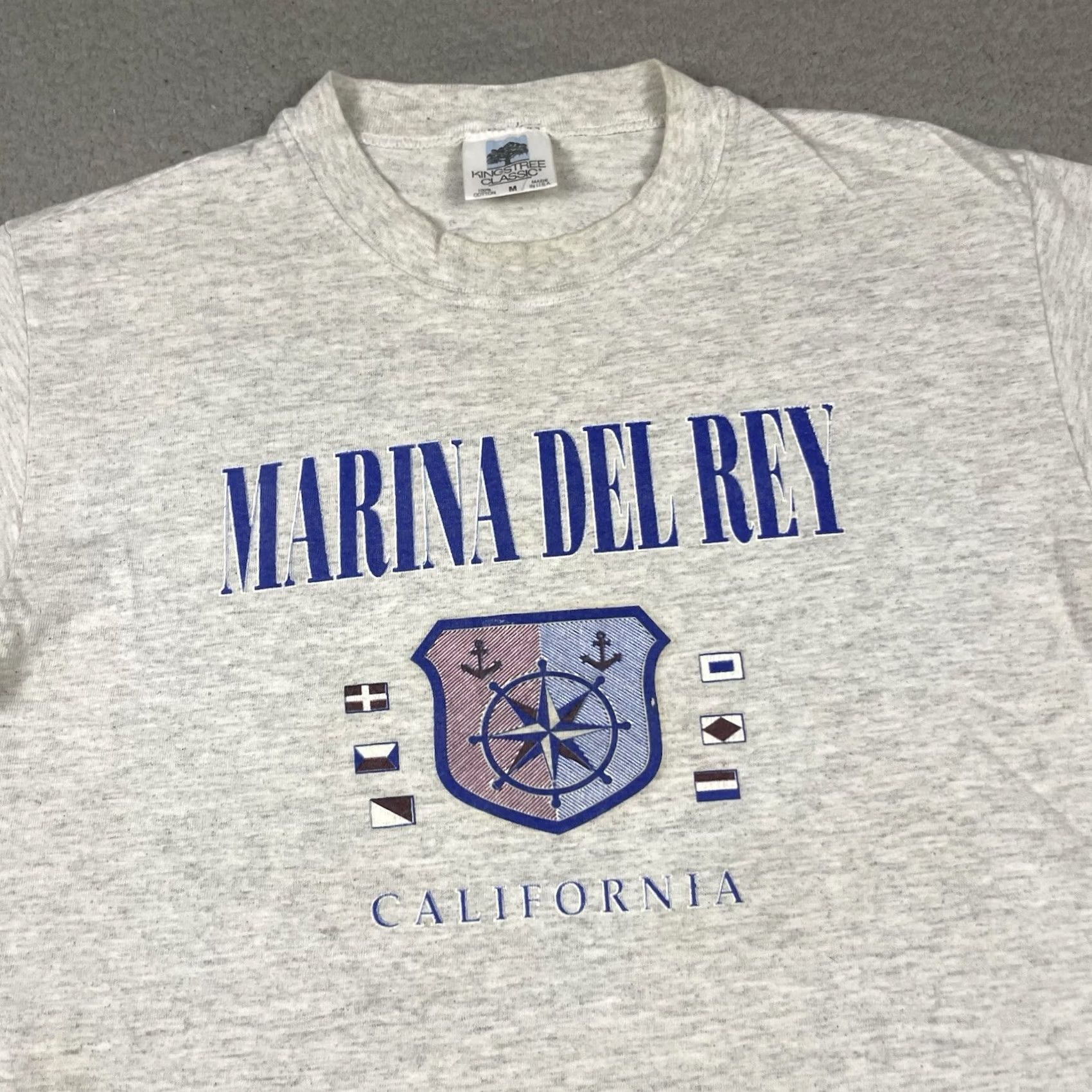 Vintage VINTAGE Marina Del Rey T Shirt Adult Medium Gray California Tourist OC Rare M Size US M / EU 48-50 / 2 - 2 Thumbnail