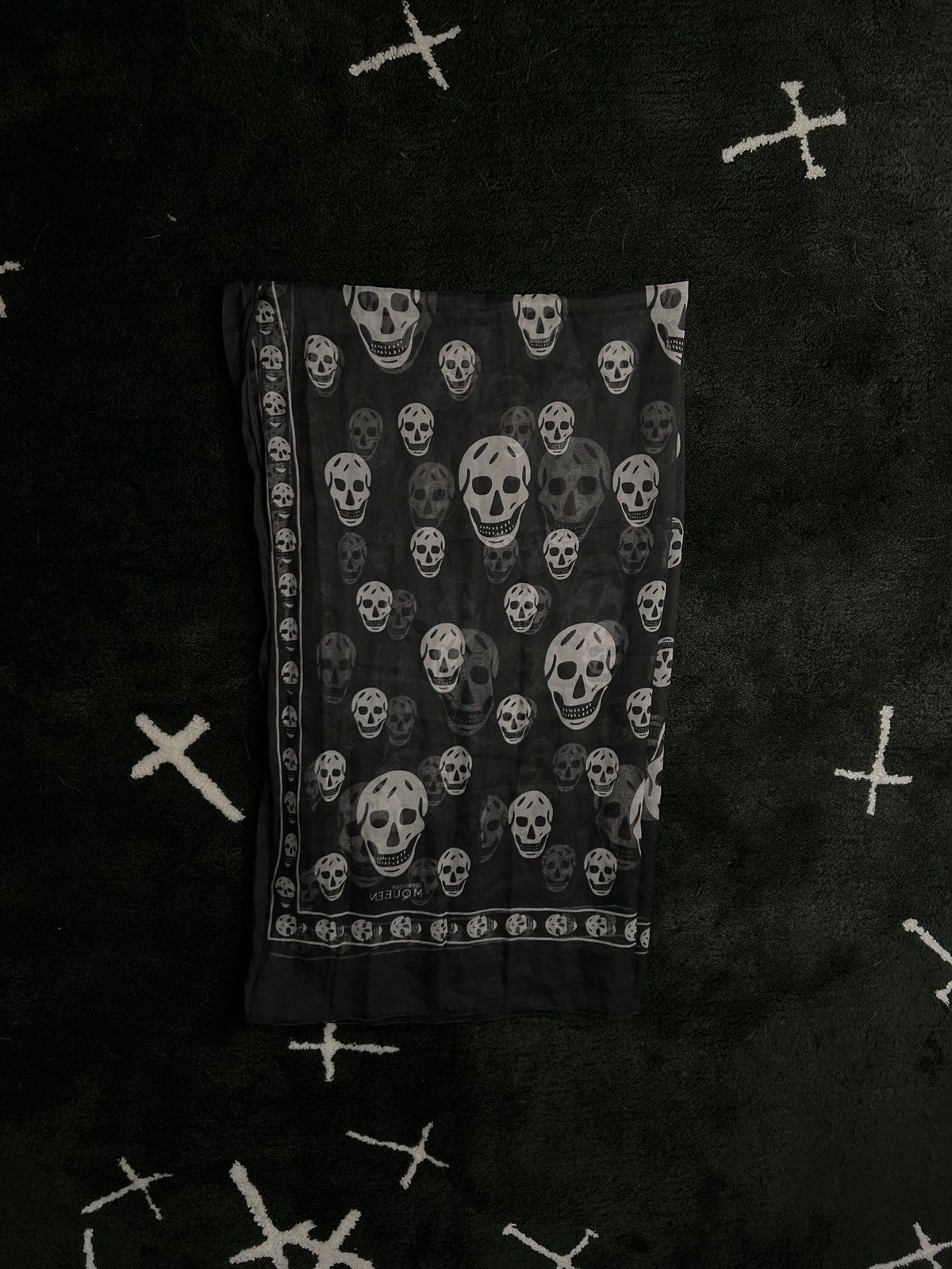 Alexander McQueen Skull Chiffon Scarf Size ONE SIZE - 1 Thumbnail