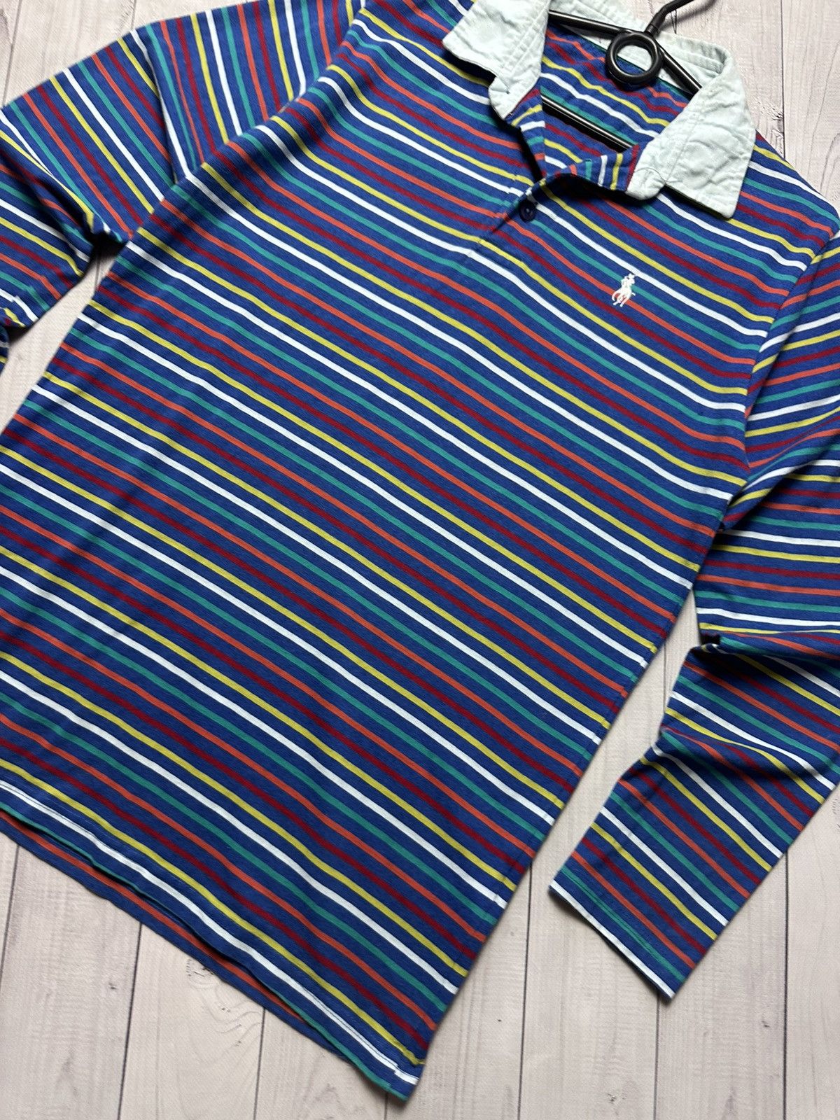 Polo Ralph Lauren × Vintage Vintage Rugby jersey polo Ralph Lauren striped rare size M Size US M / EU 48-50 / 2 - 2 Thumbnail