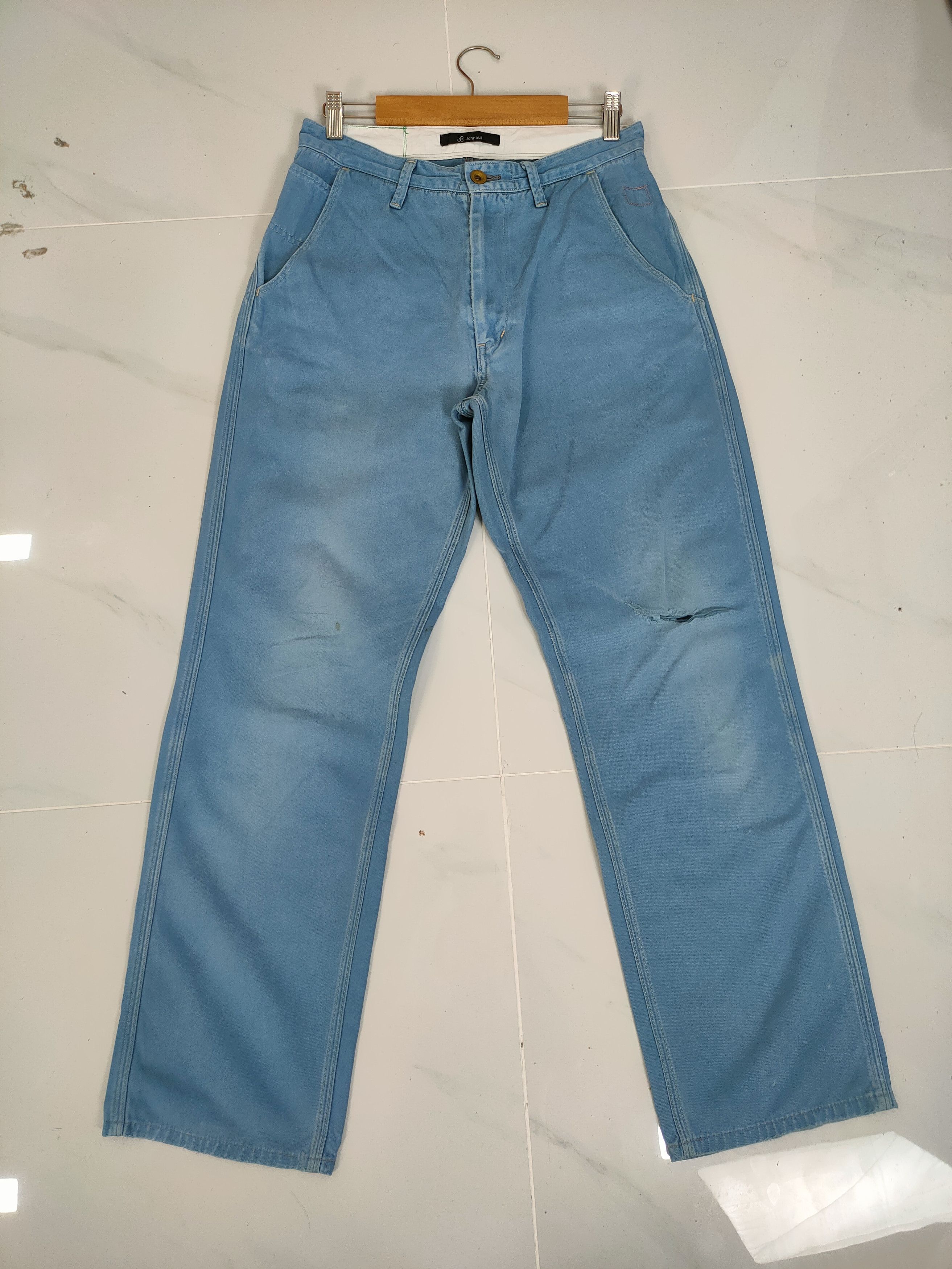 Johnbull VINTAGE JOHN BULL DISTRESSED KNEE TROUSERS CHINO PANTS Size US 29 - 1 Thumbnail