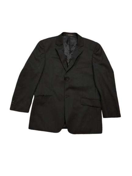 Balmain Vintage Balmain Striped Black Blazer Size 40S Size 40S - 1 Thumbnail
