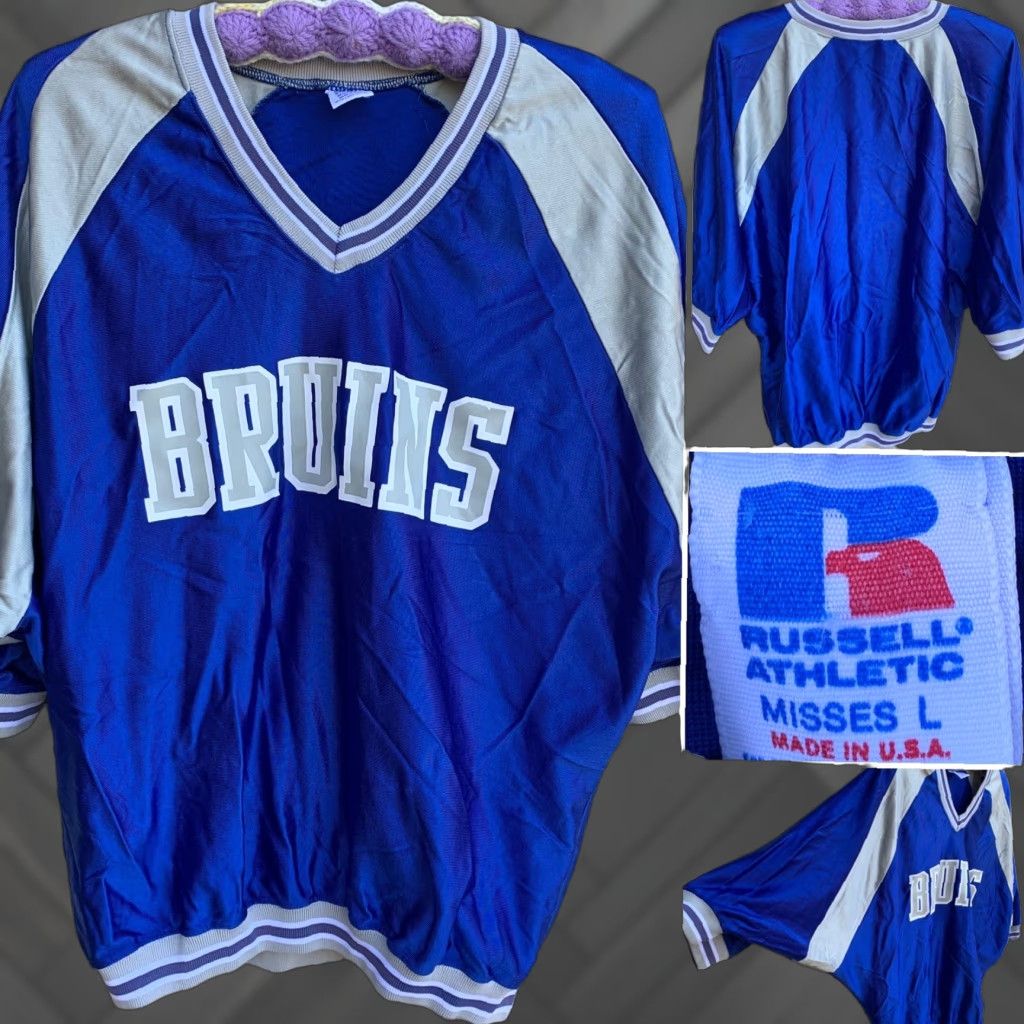 Russell Athletic Vintage Bruins Football Jersey Misses L Made In USA 80s 90s Dolman Sleeves Size L / US 10 / IT 46 - 1 Thumbnail