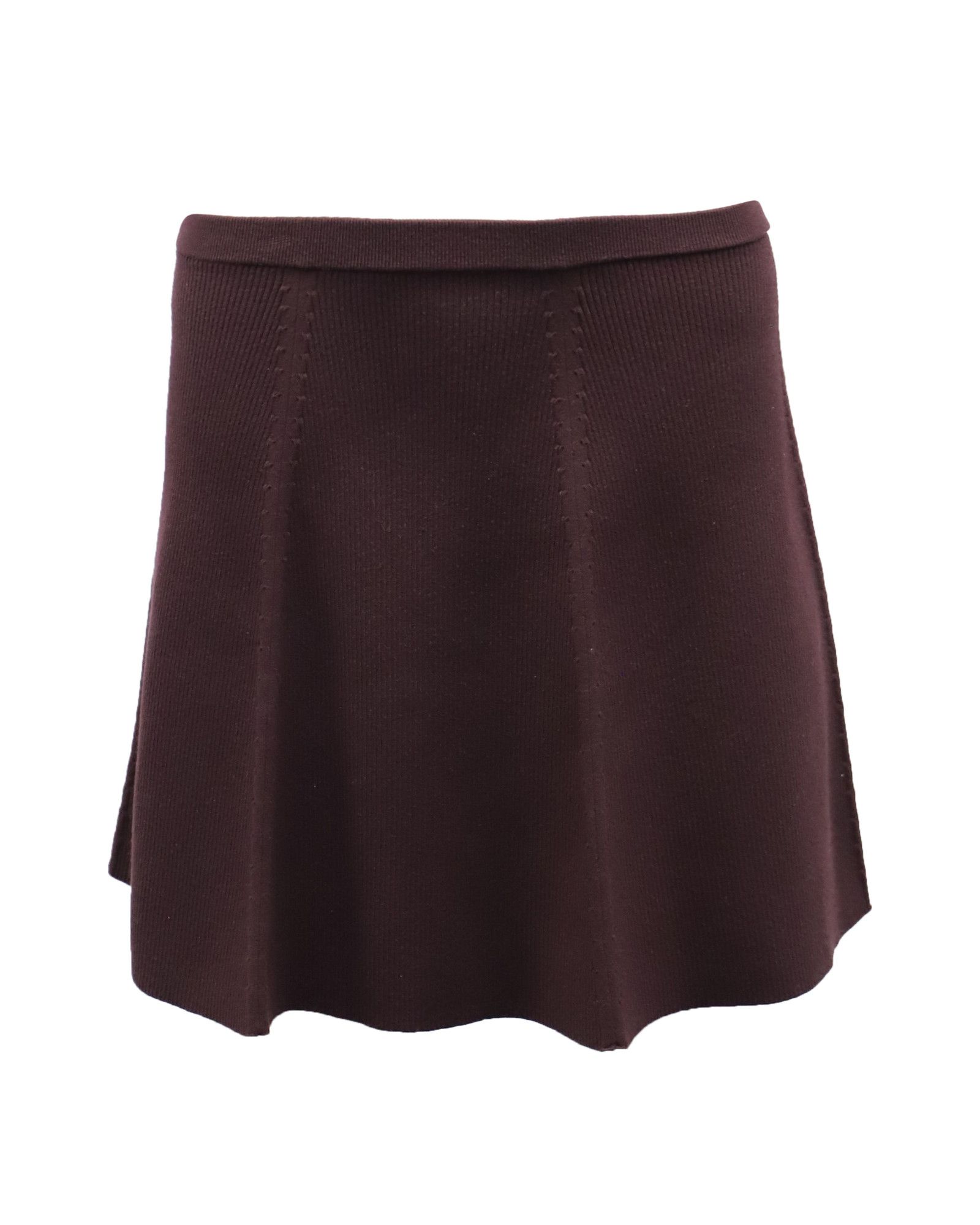Theory Theory High Waisted A-line Skirt in Burgundy Viscose Size 25" / US 0 / IT 36 - 1 Thumbnail