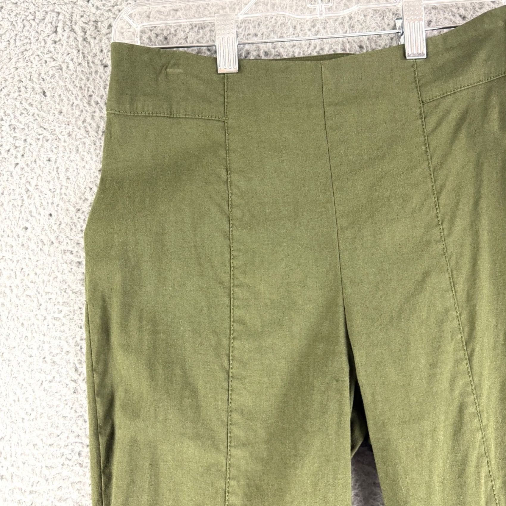Anthropologie Maeve Flare Pants Womens 4 Green High Rise Wide Leg Seam Detail Anthropologie Dress Pants Size 27" / US 4 / IT 40 - 2 Thumbnail