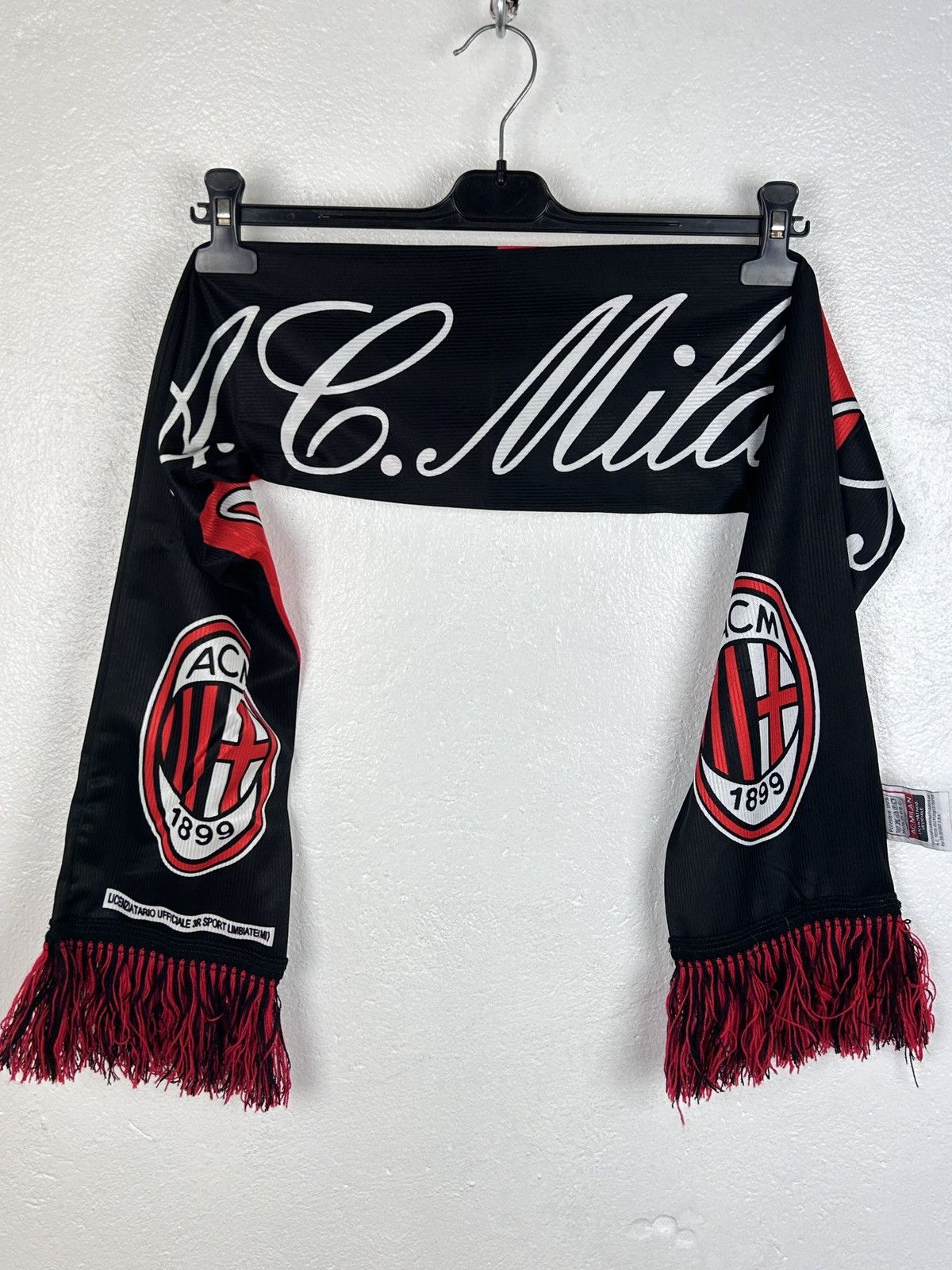 Vintage 90s Vintage AC Milan Polyester 3R Sport Scarf Size ONE SIZE - 7 Thumbnail