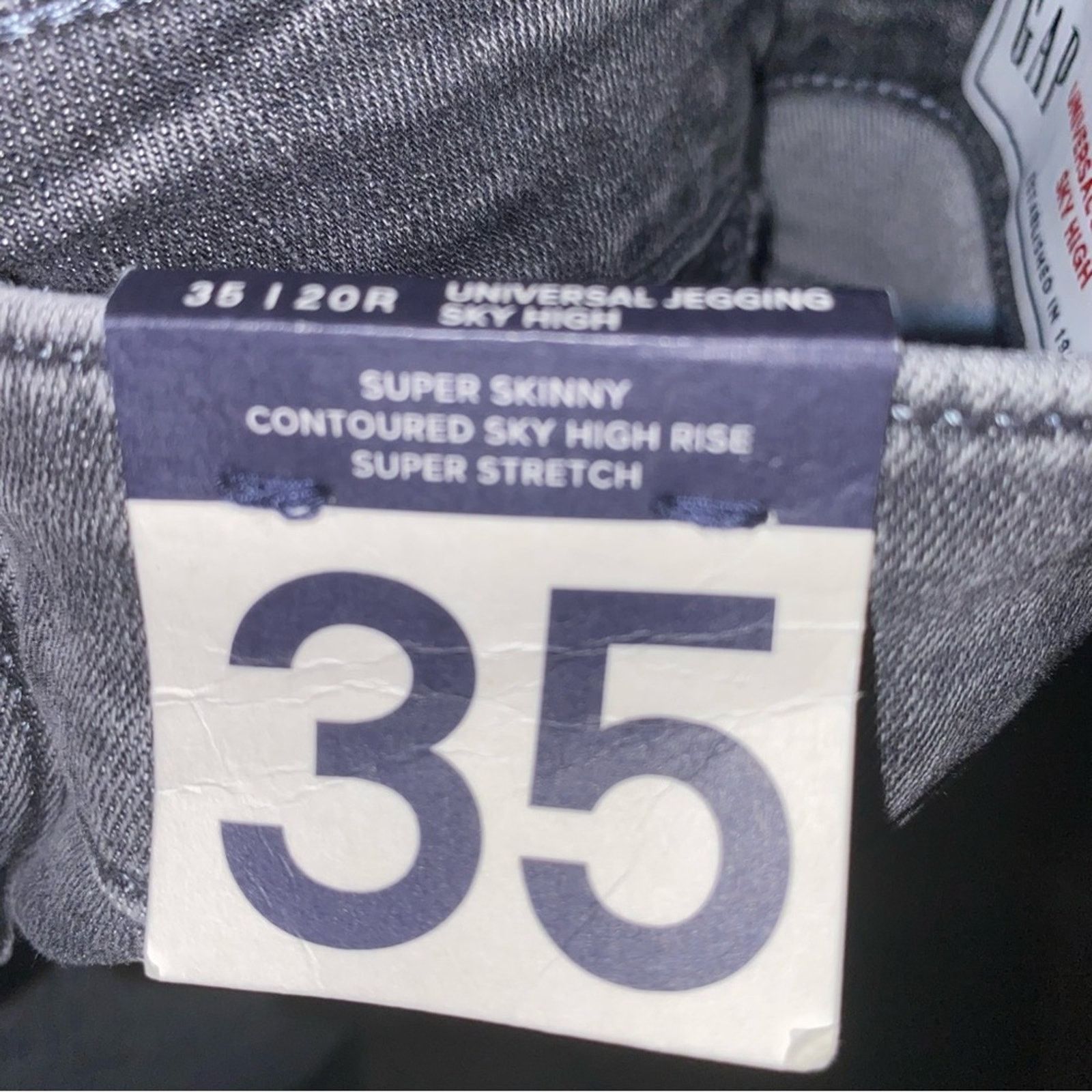 Gap Gap Universal Jegging Contoured Sky High Skinny Grey Jeans Size 42" / US 20 - 6 Thumbnail