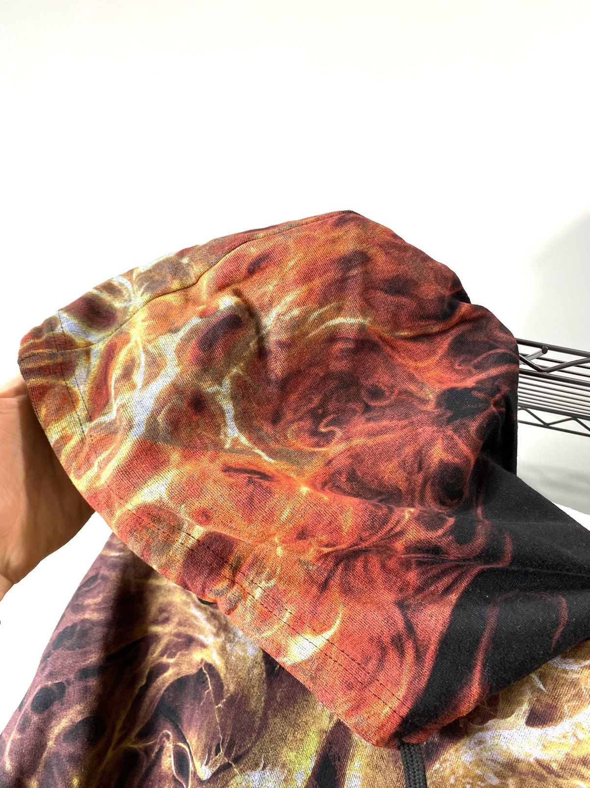 Vintage Vintage Spiral Full Print Flame Skull Hoodie Megadeth Korn Size US L / EU 52-54 / 3 - 6 Thumbnail