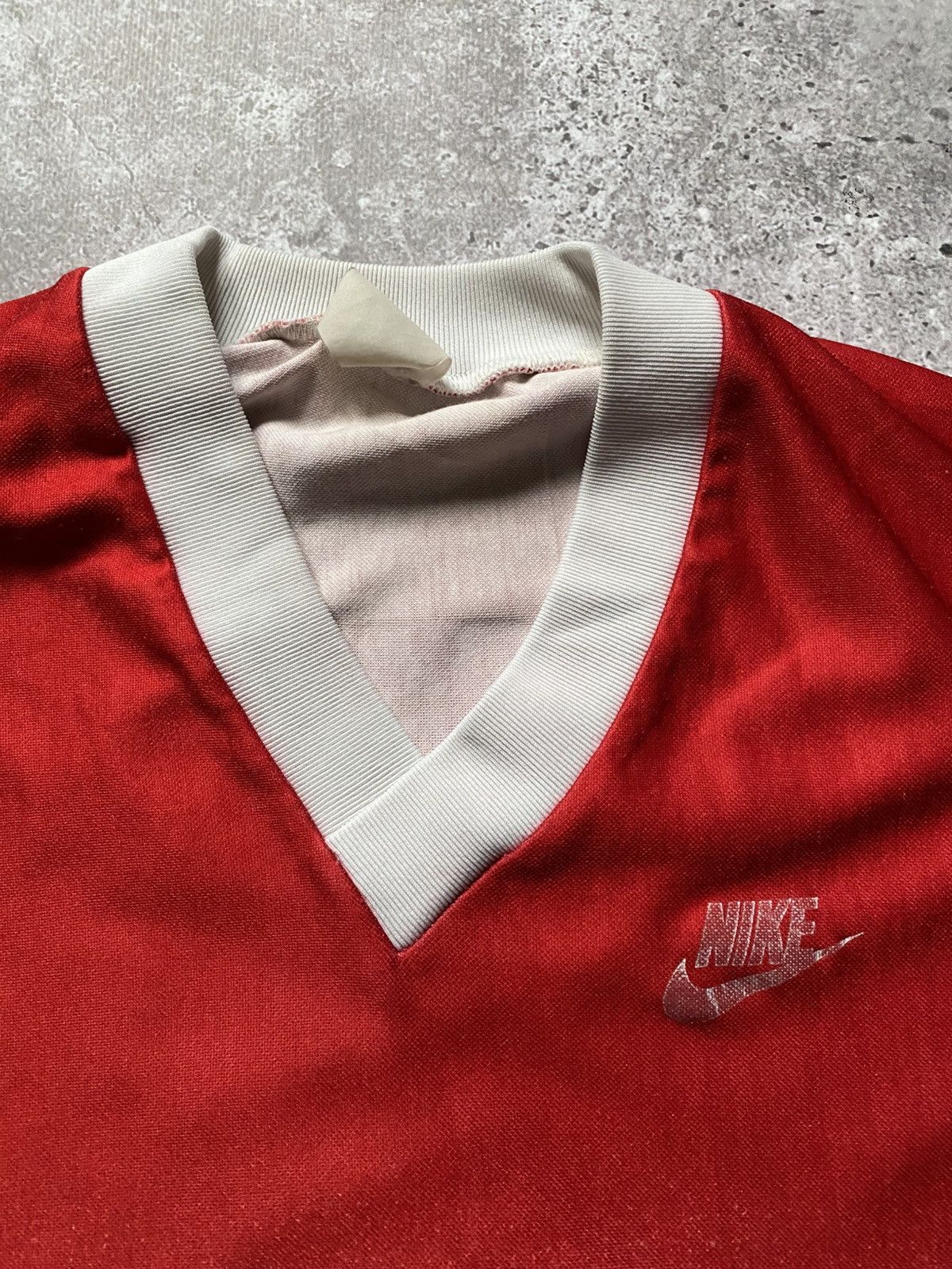 Nike × Vintage ❤️ 70's NIKE Rare vintage soccer jersey shirt red/ white Size US M / EU 48-50 / 2 - 3 Thumbnail