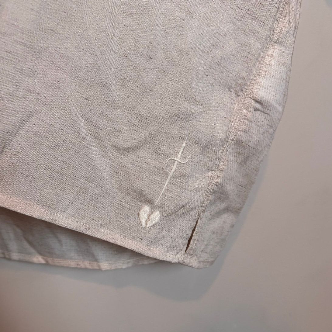 Other Beach Brains Love Letter Short Sleeve Shirt Ivory - Size M Size US M / EU 48-50 / 2 - 6 Thumbnail