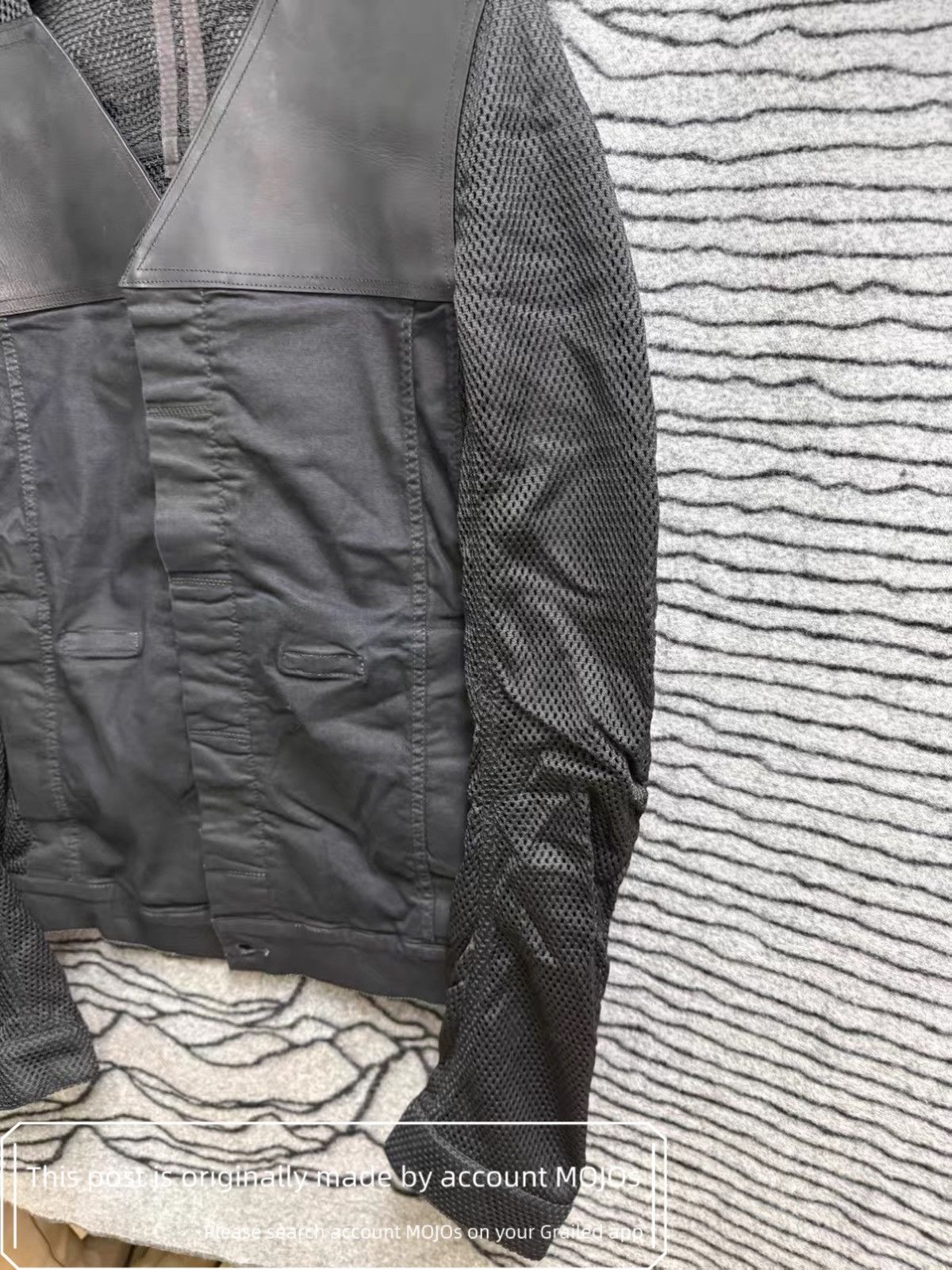 Rick Owens Sz M Rick Owens Drkshdw Leather Joint Mesh Jacket mojos37 Size US M / EU 48-50 / 2 - 2 Thumbnail