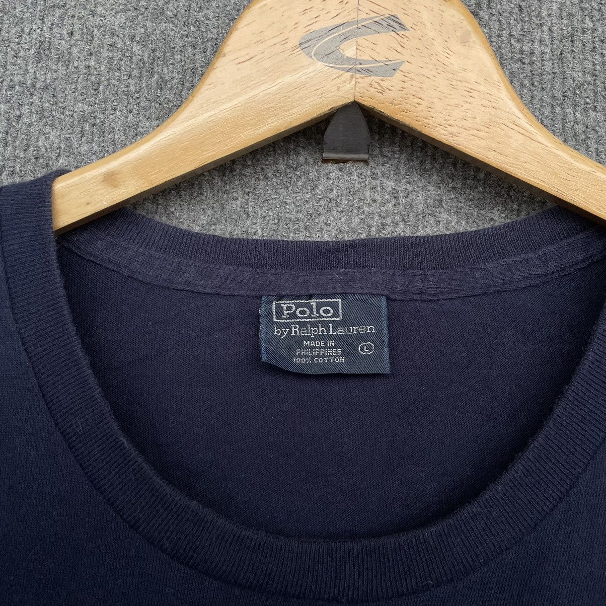 Polo Ralph Lauren × Ralph Lauren × Vintage 90s Polo RL Single Pocket Embroidery Small Pony T Shirt Size US XL / EU 56 / 4 - 3 Thumbnail