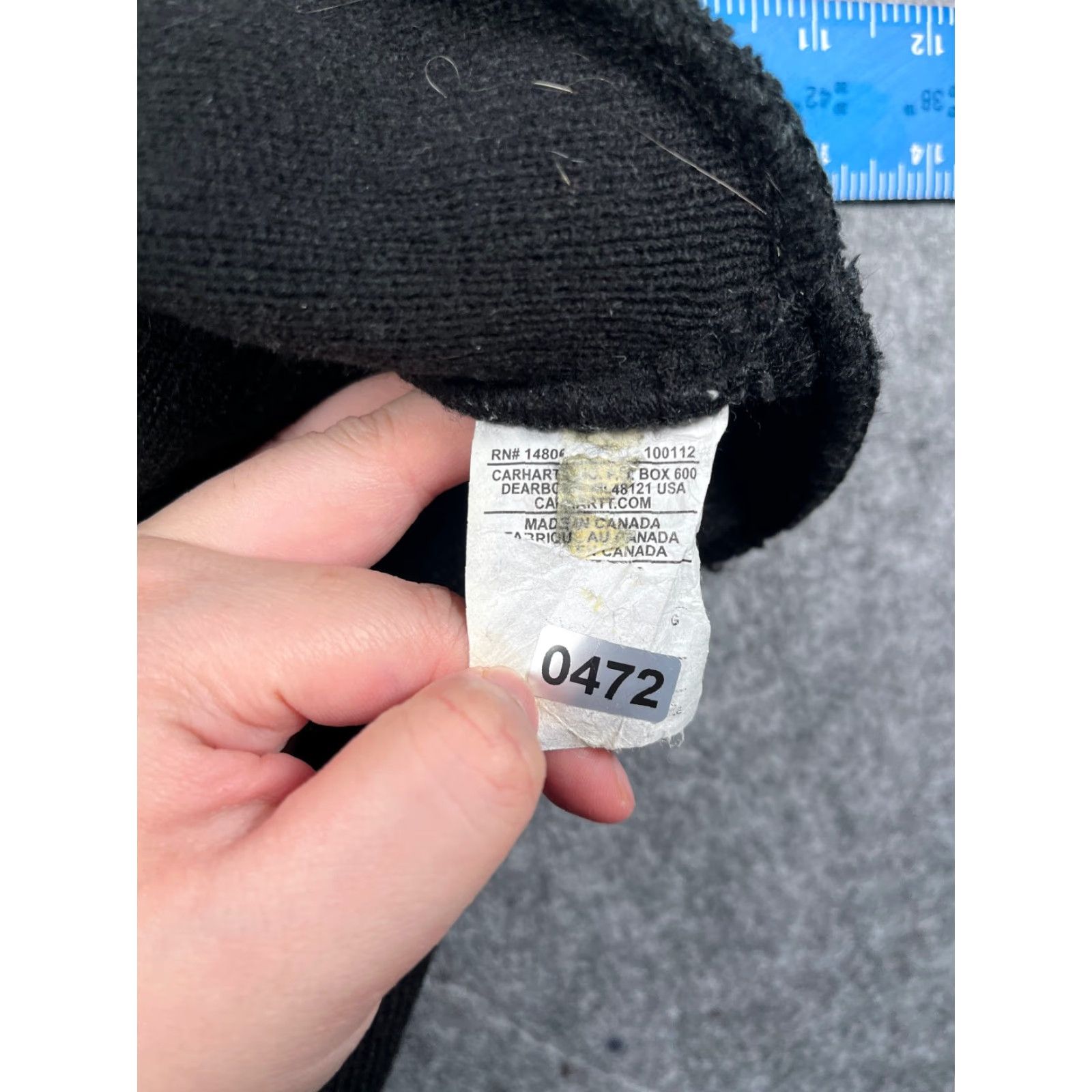Carhartt VINTAGE Carhartt Beanie Hat Adult One Size Black Knit 100% Acrylic Workwear Outdoors Mens Size ONE SIZE - 7 Thumbnail