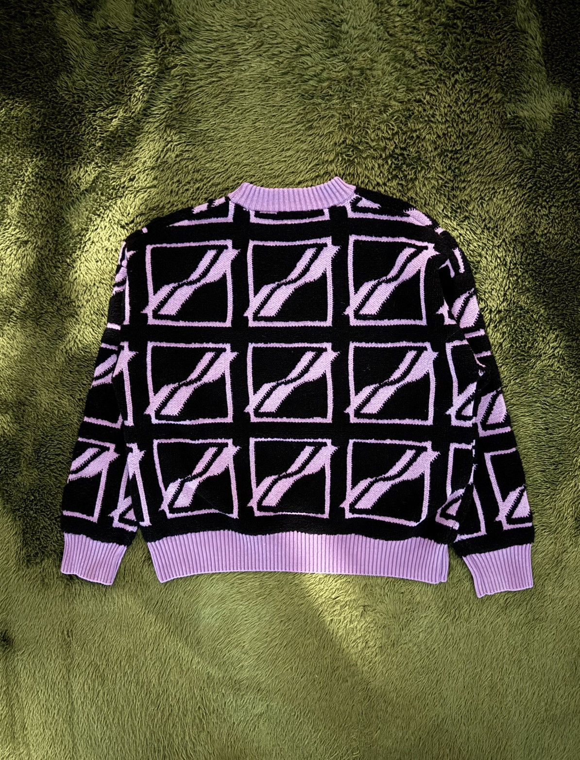 WE11DONE [M] We11done Square Logo Jacquard Fleece Knit Size US M / EU 48-50 / 2 - 7 Thumbnail